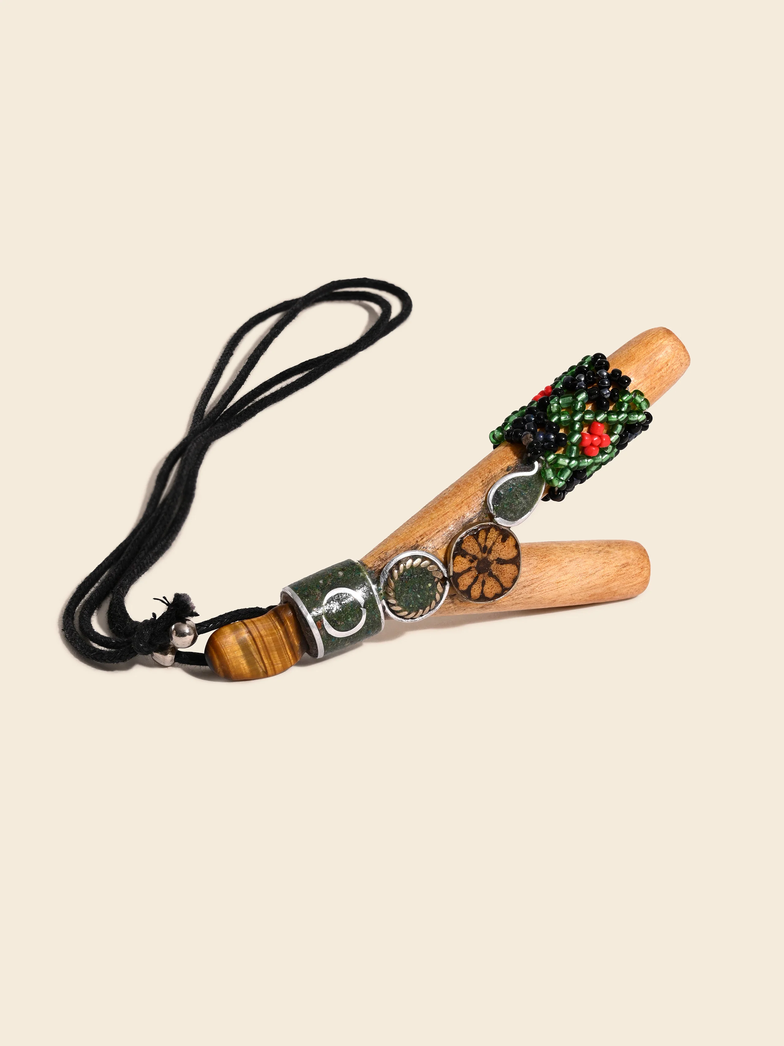 Kuripe Pipe with Stone Inlay - Image 5