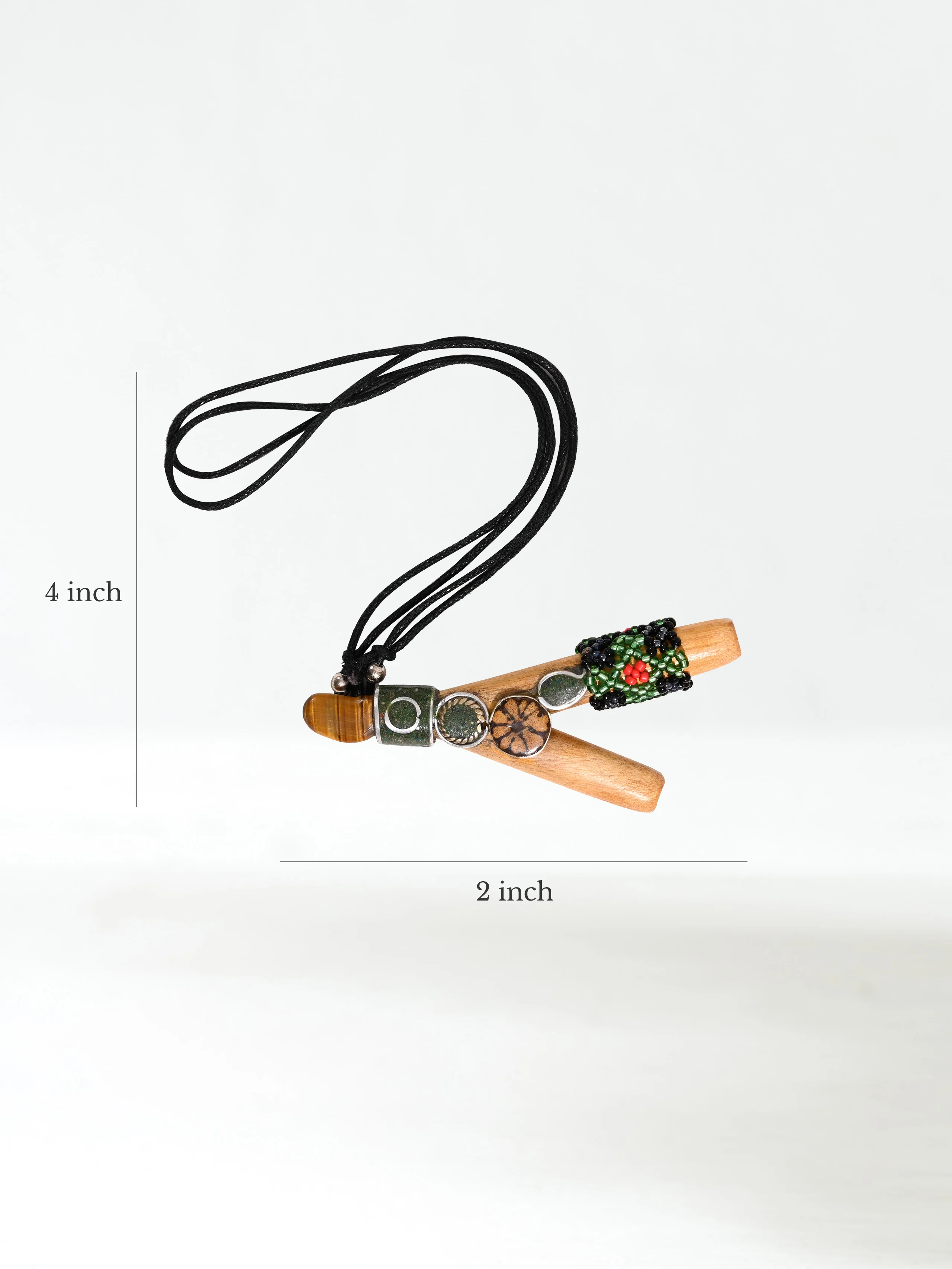 Kuripe Pipe with Stone Inlay - Image 7