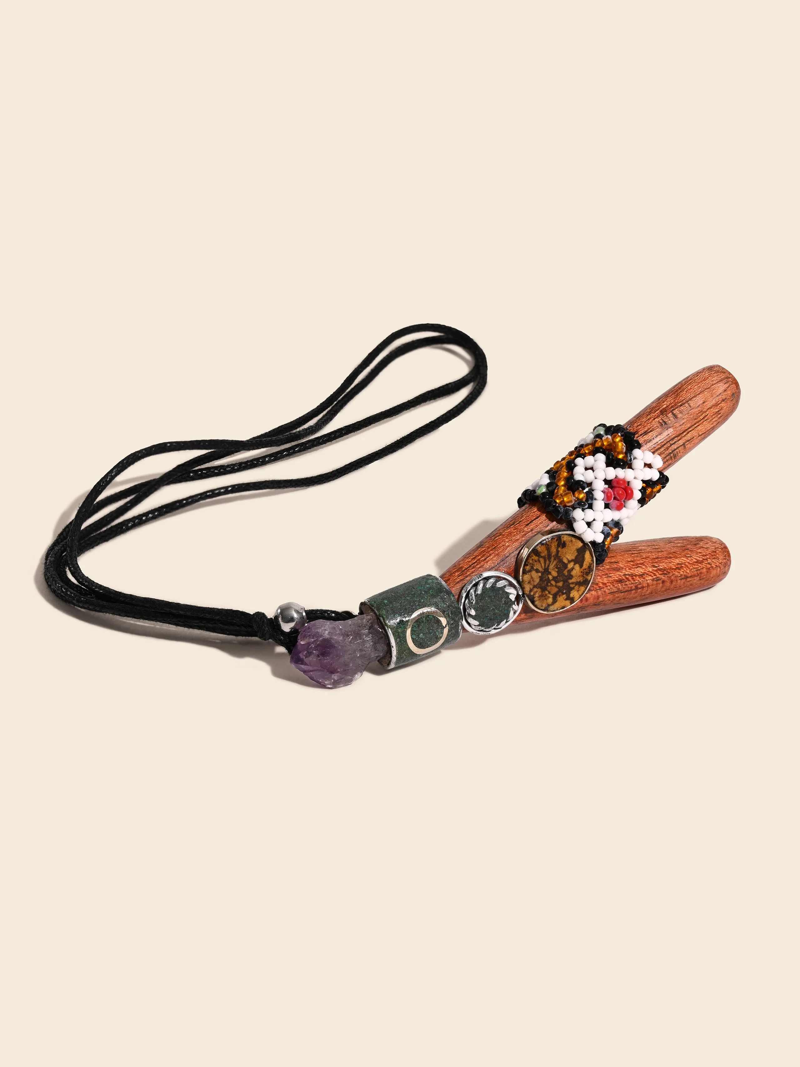 Kuripe Pipe with Stone Inlay - Image 8