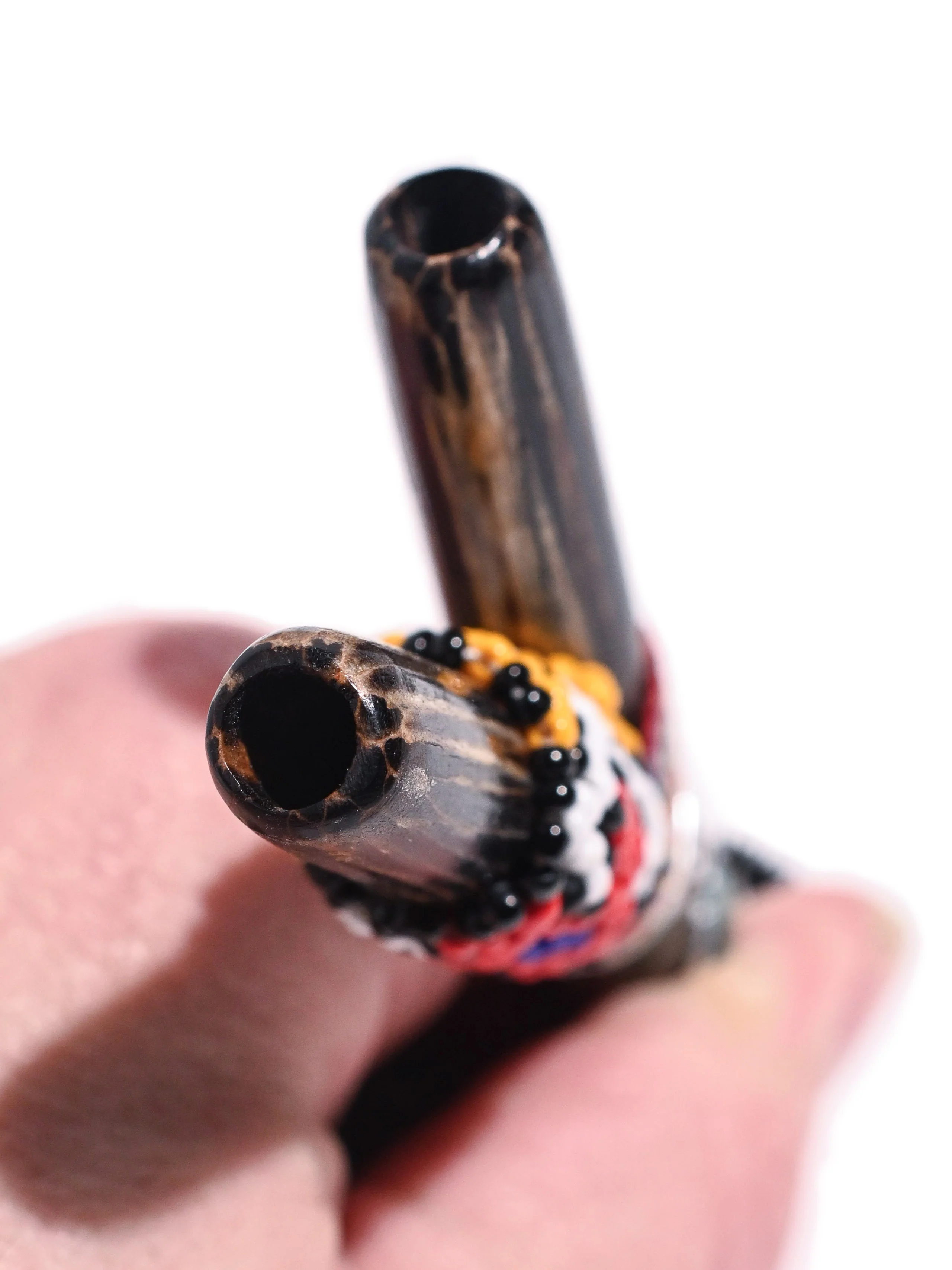 Eagle Kuripe Pipe with Stone Inlay - Image 4