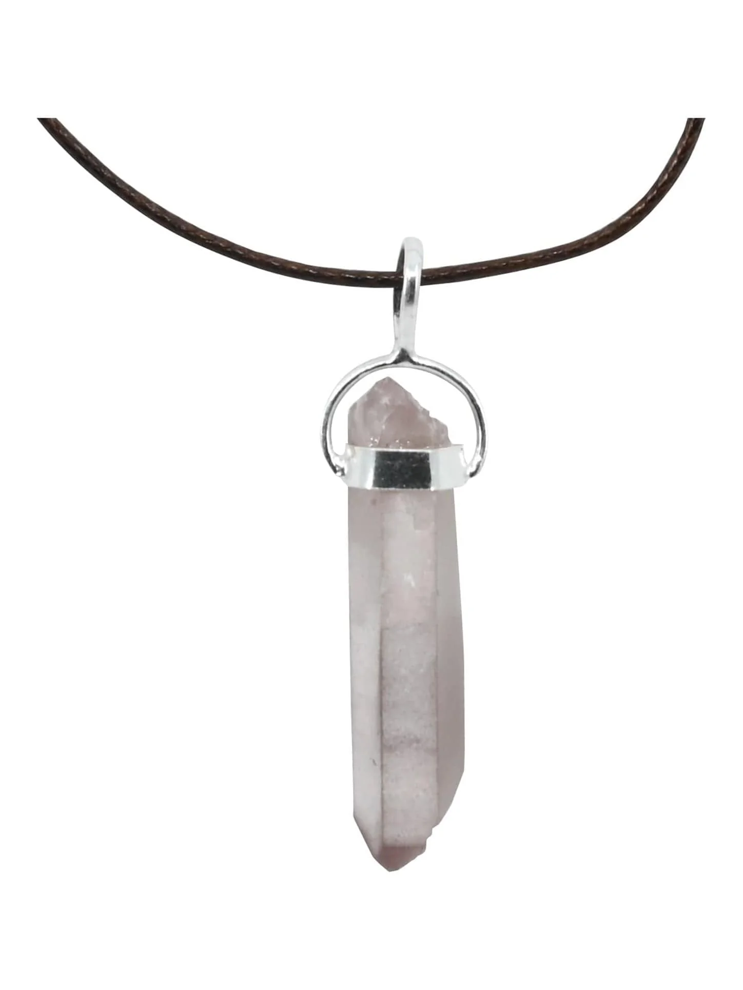 Raw Lithium Quartz Pendant Necklace - Image 4