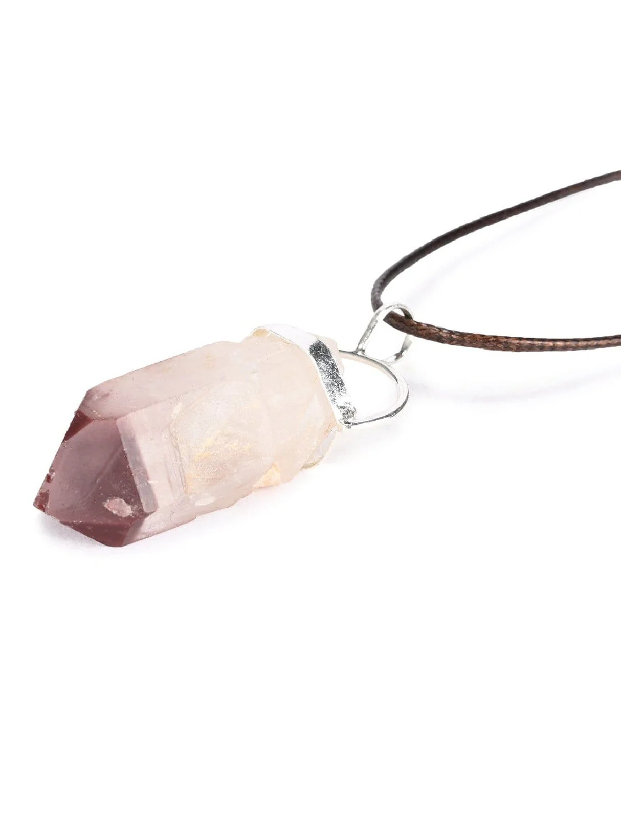 Raw Lithium Quartz Pendant Necklace - Image 7