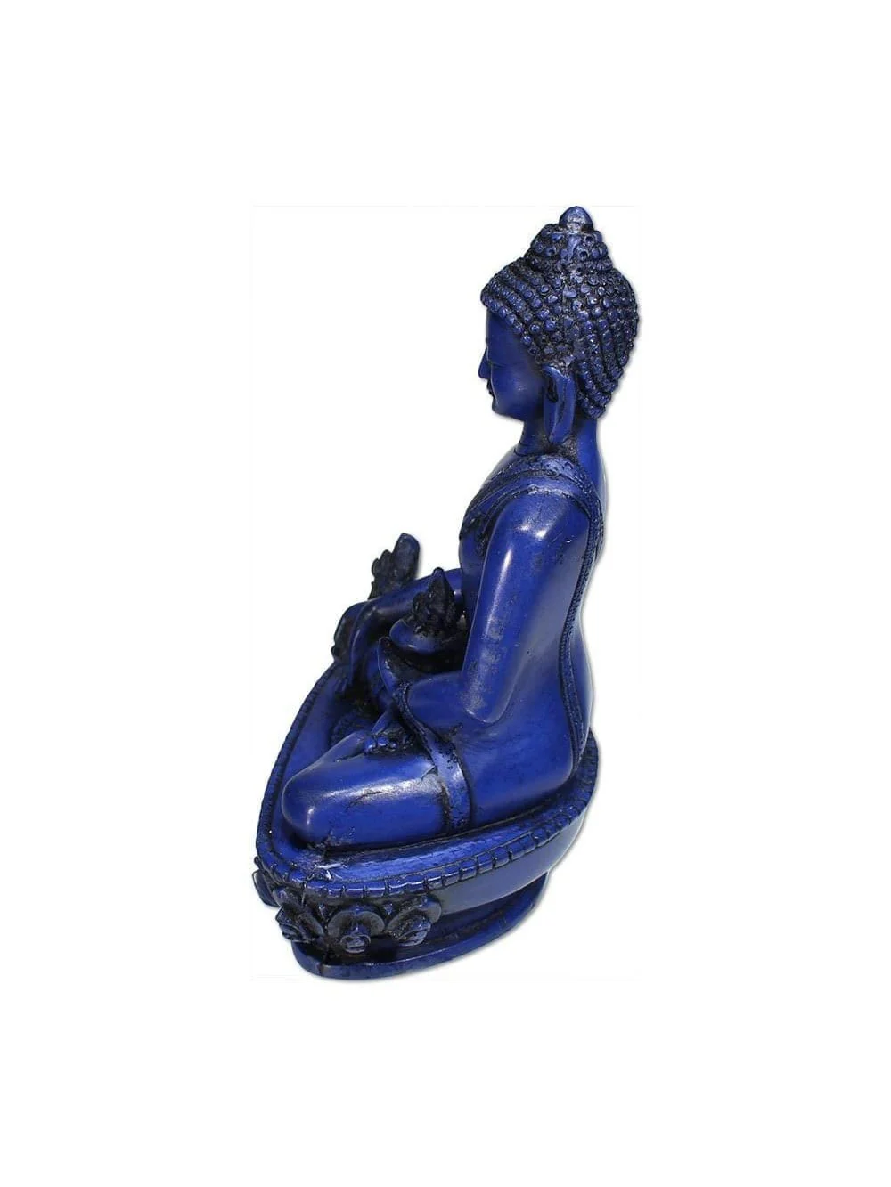 Medicine Buddha Blue Resin - 5.5 in - Image 2