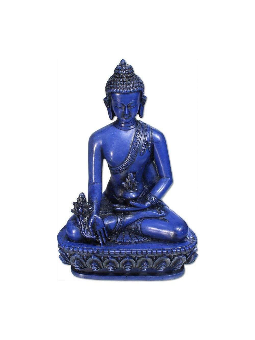 Medicine Buddha Blue Resin - 5.5 in - Image 3
