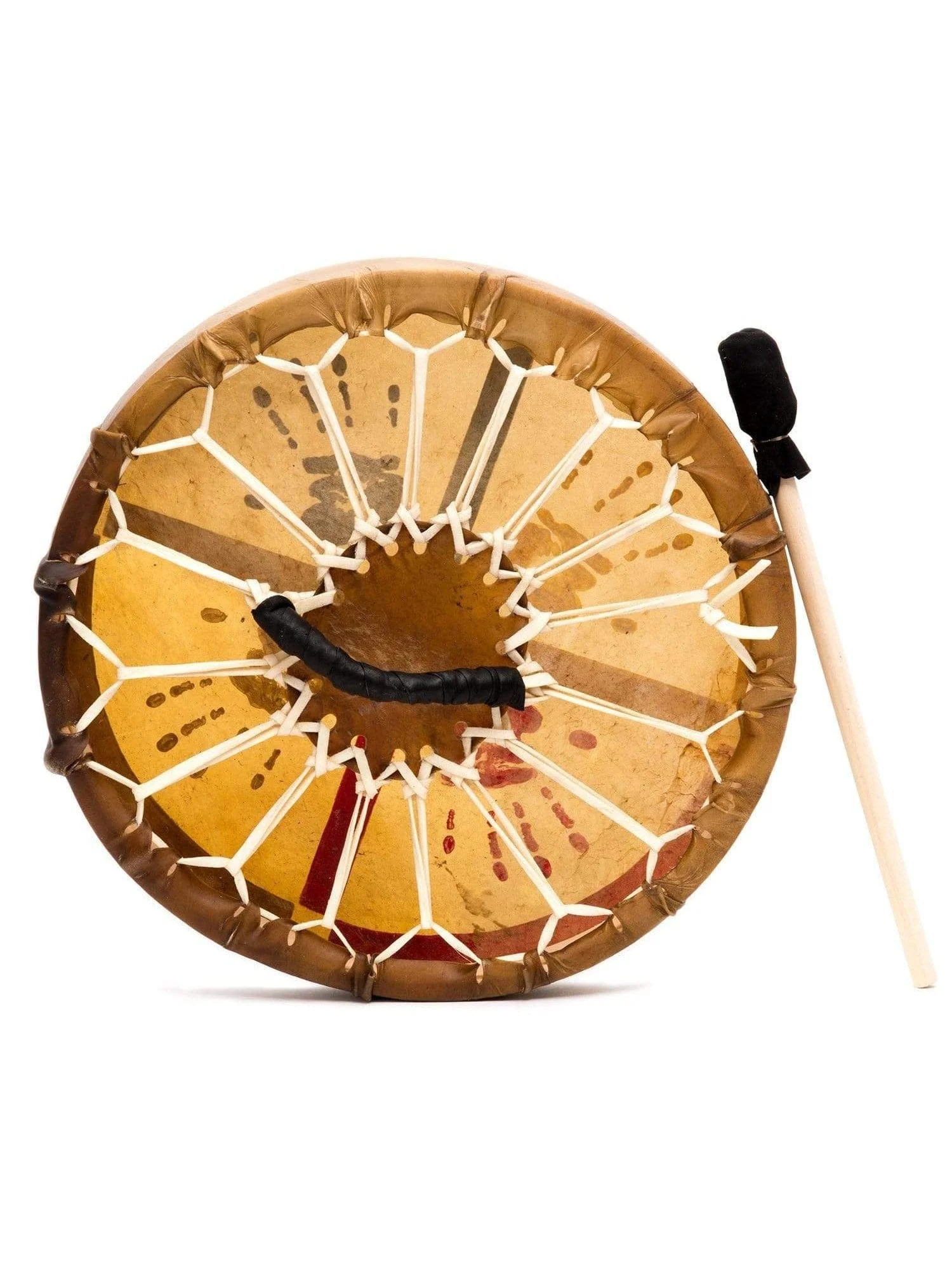 Medicine Wheel Healing-Hands Buffalo Hide Drum - Image 10