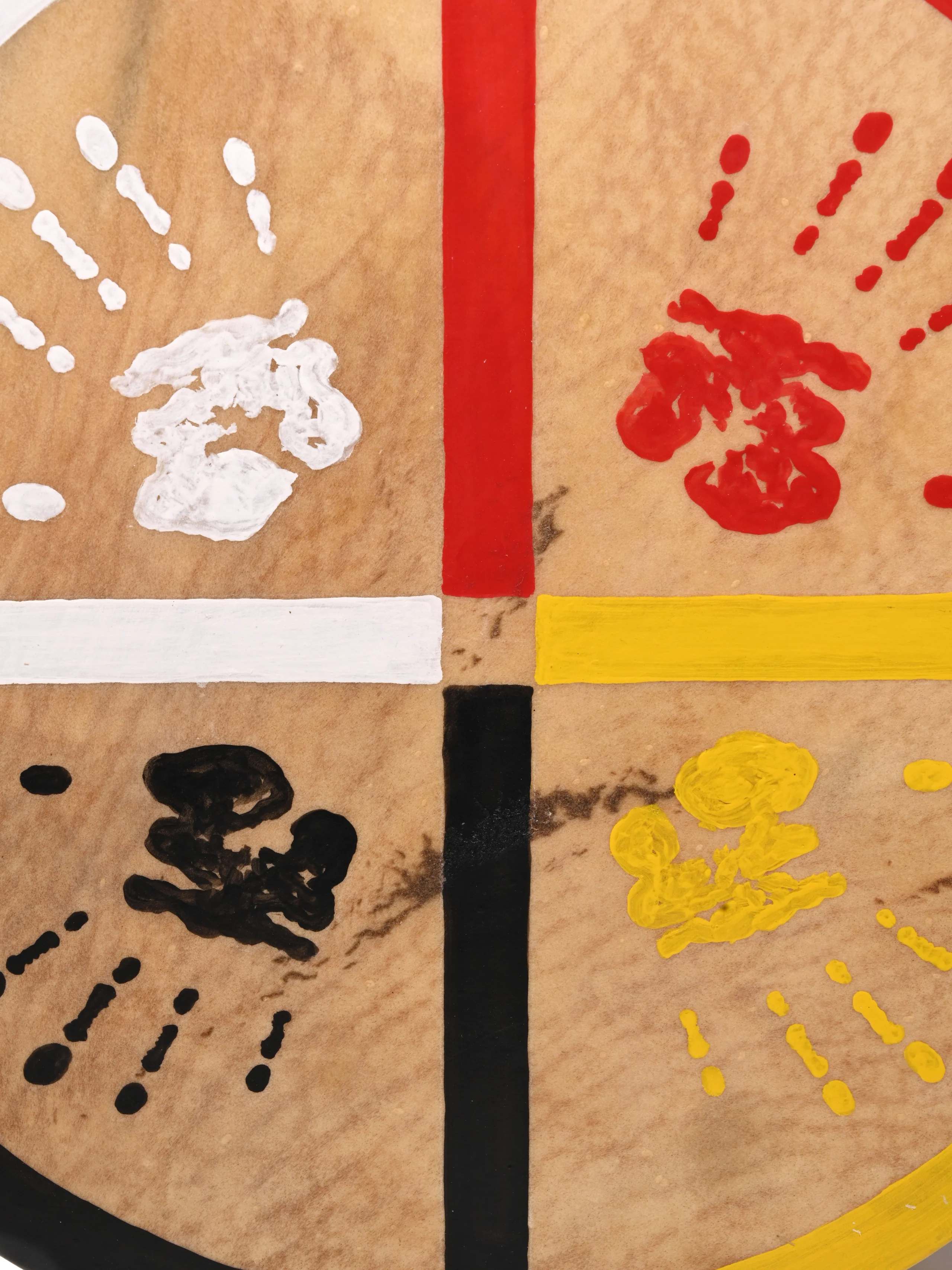 Medicine Wheel Healing-Hands Buffalo Hide Drum - Image 7