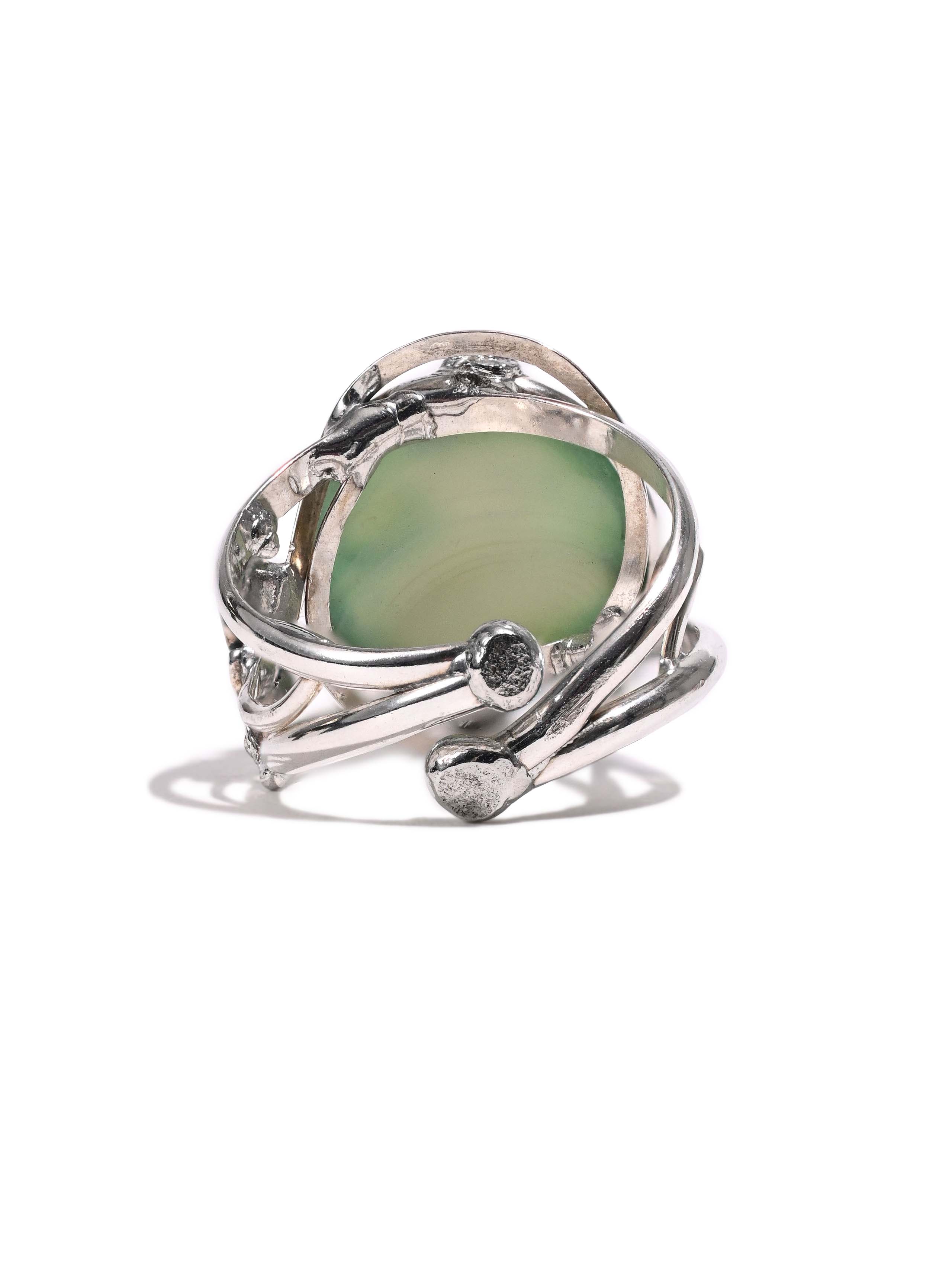 Mongolian Wind Agate Ring - Image 3