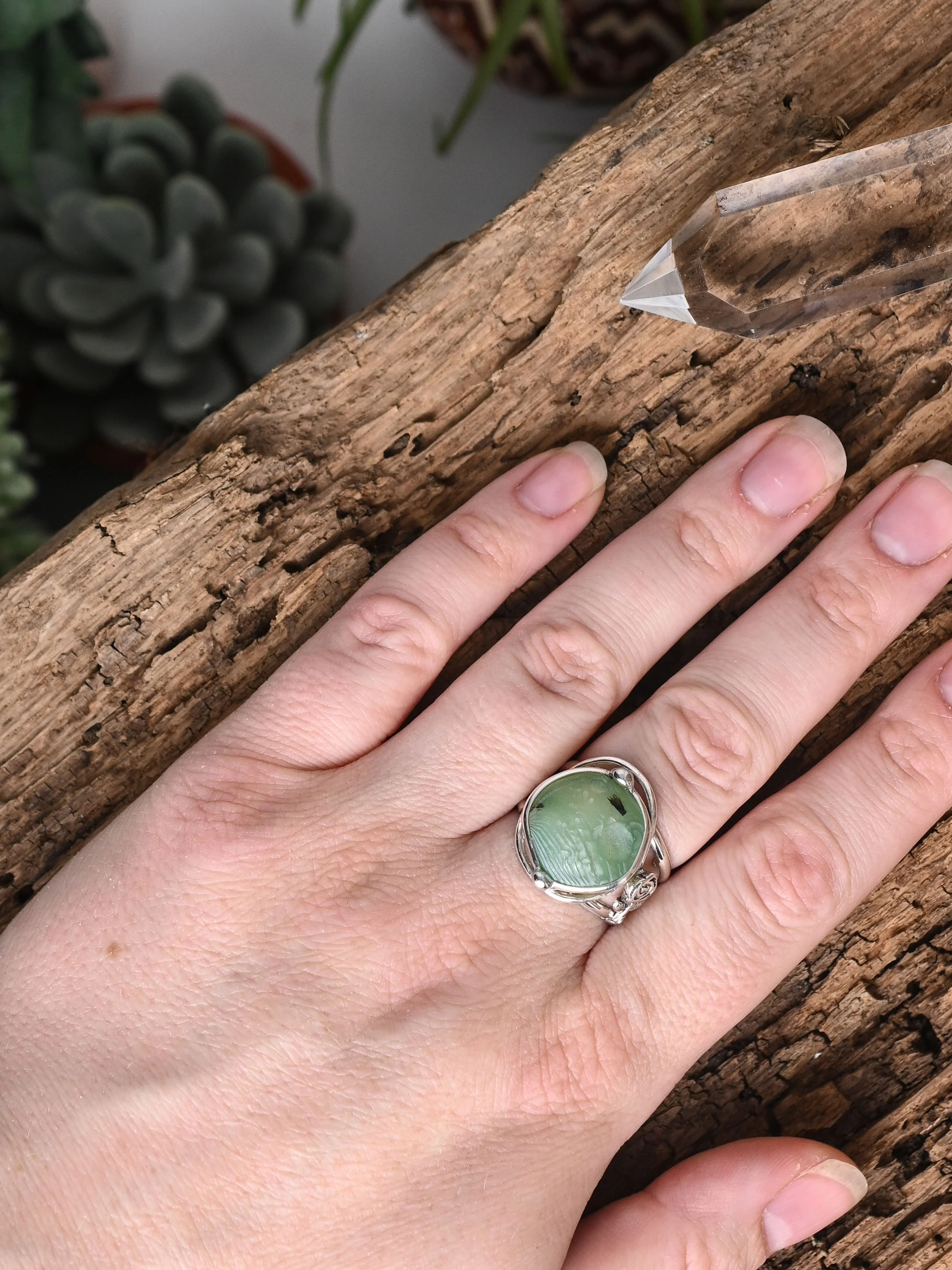 Mongolian Wind Agate Ring - Image 5