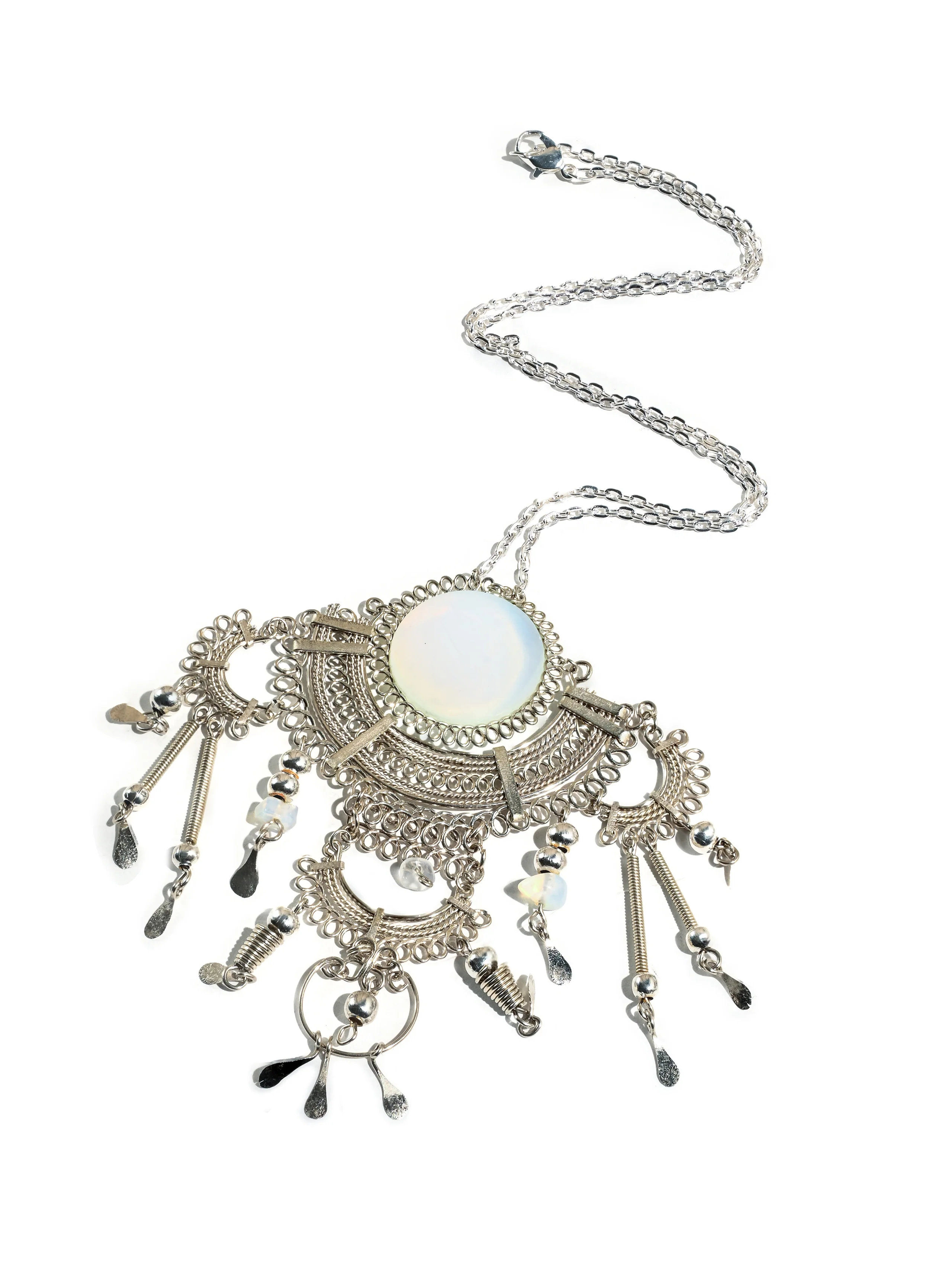 Alpaca Silver & Moonstone Artisan Necklace - Image 3