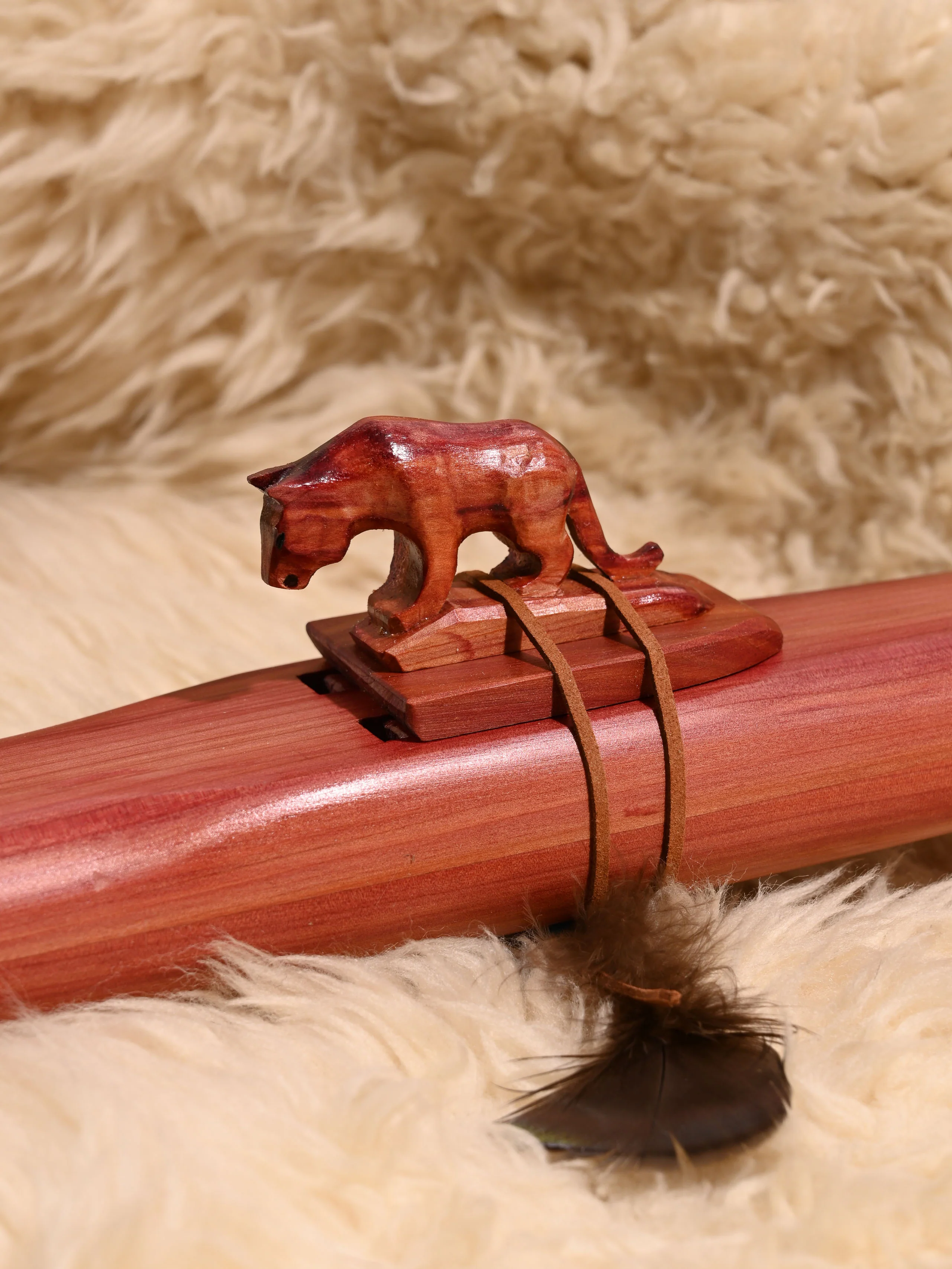 Native American Made Cedar Drone Flute - Image 11