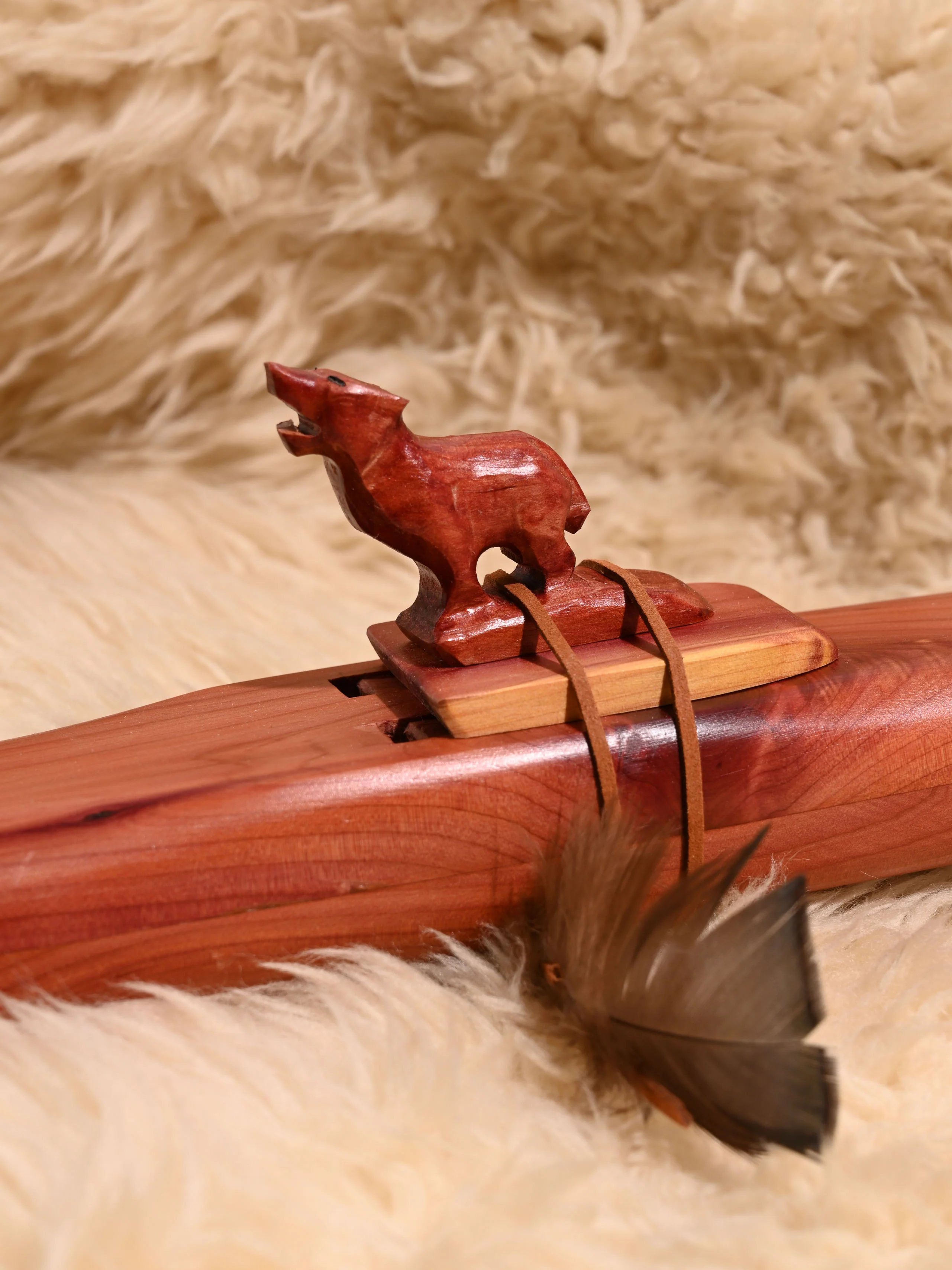 Native American Made Cedar Drone Flute - Image 20
