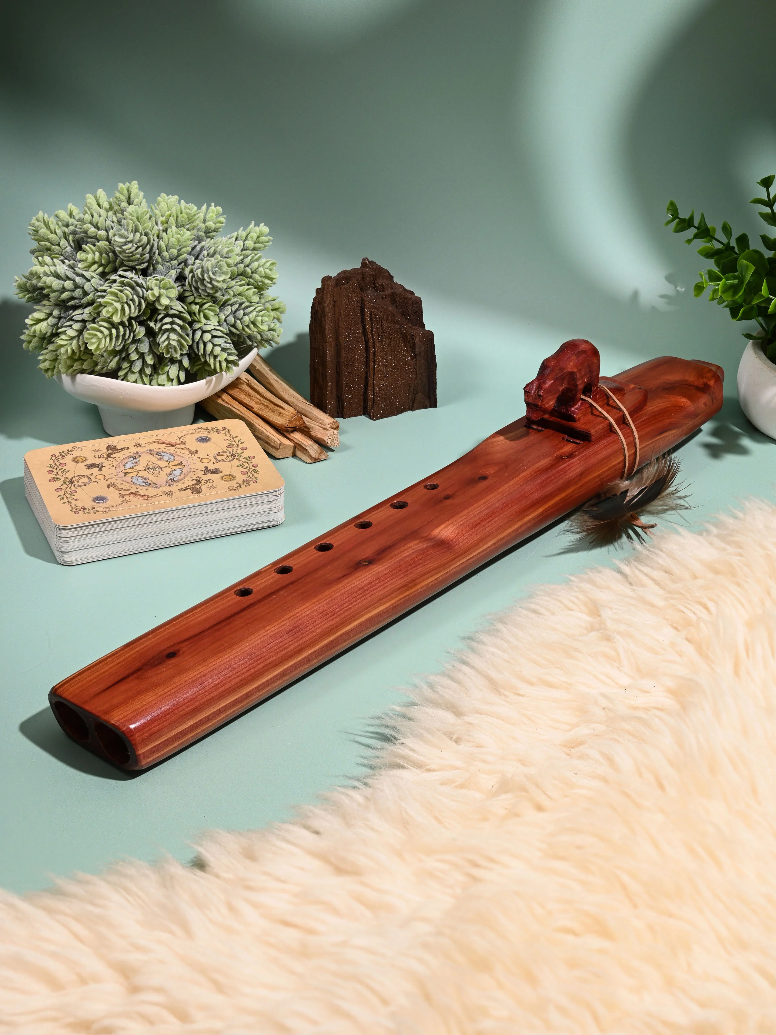 Native American Made Cedar Drone Flute - Image 29