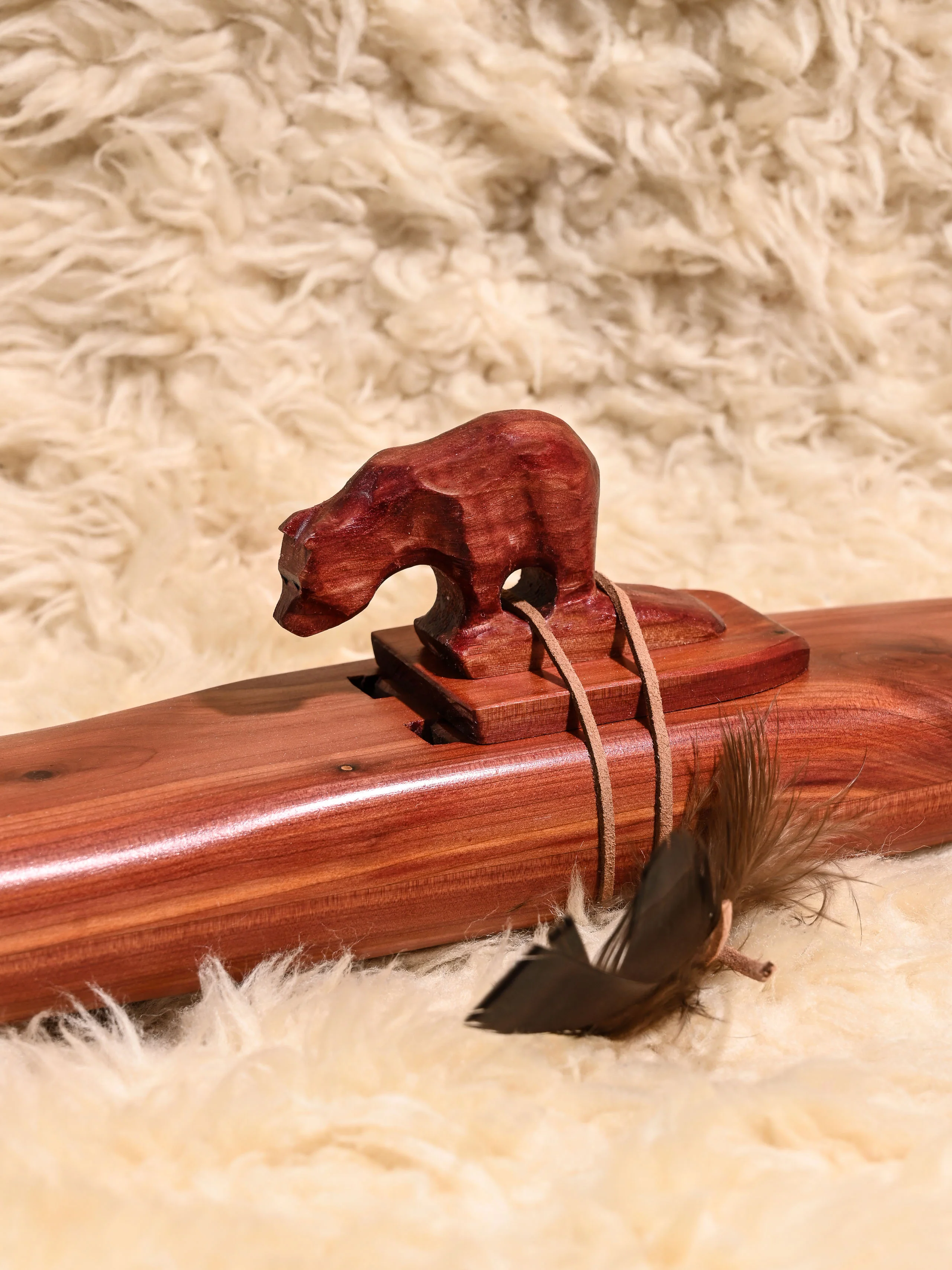 Native American Made Cedar Drone Flute - Image 32