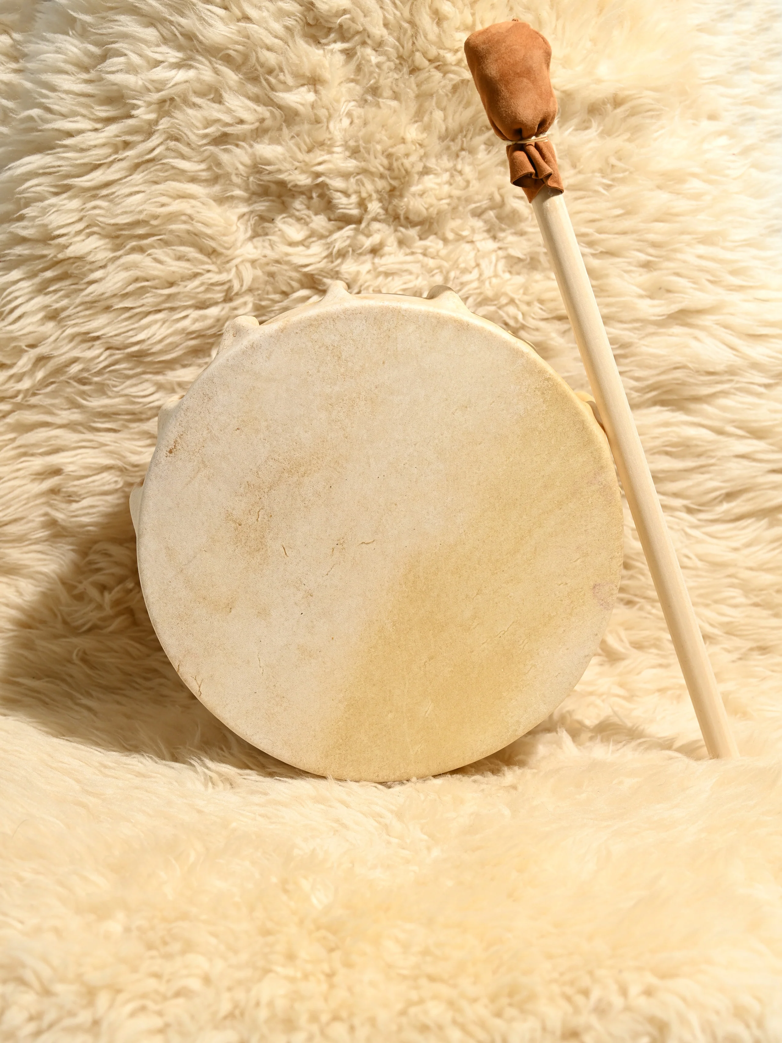 Native American Style Cow Hide Frame Hand Drum - Image 7