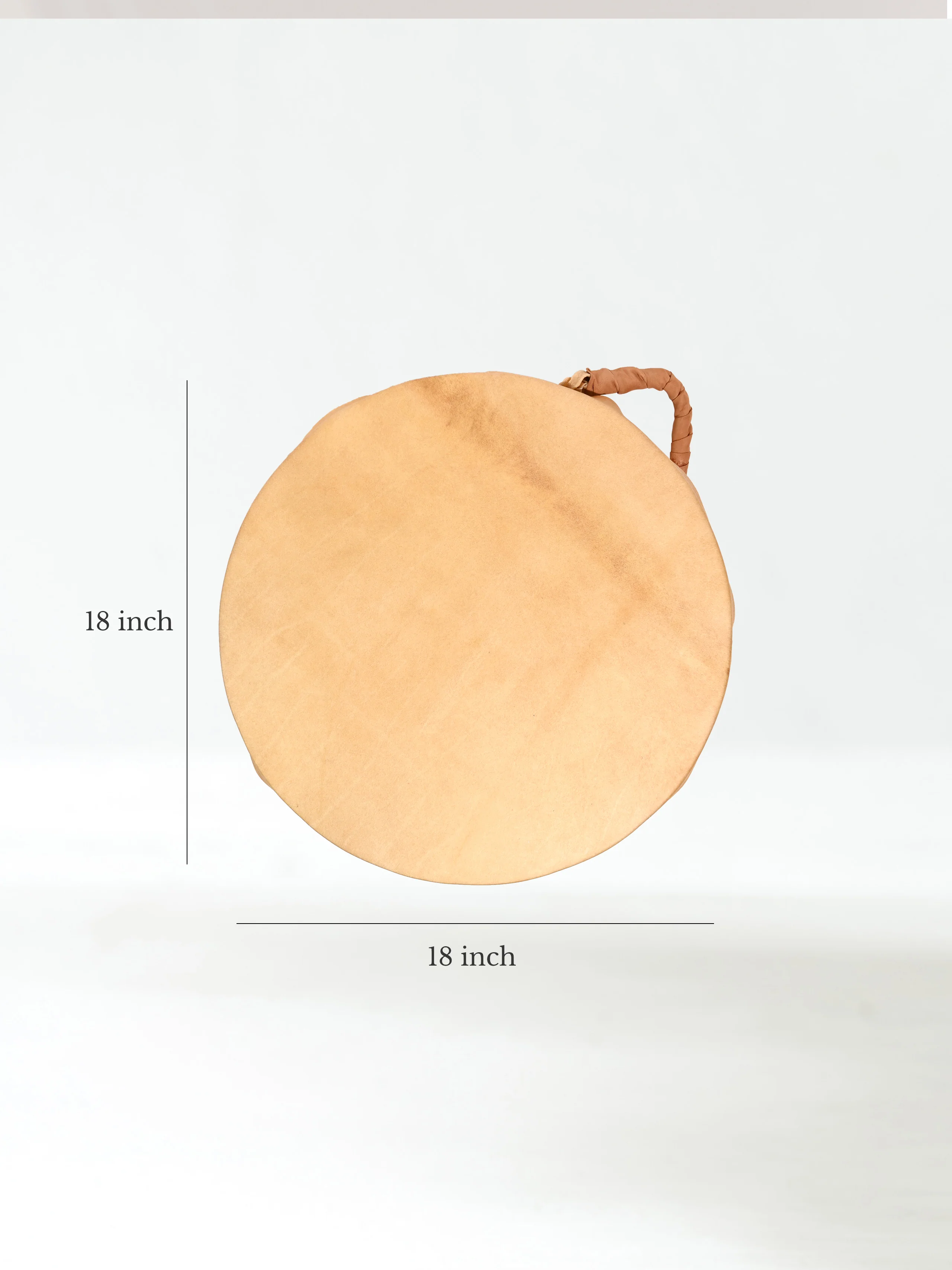 Native American Style Buffalo Hide Double-Sided Hand Drum - Image 12