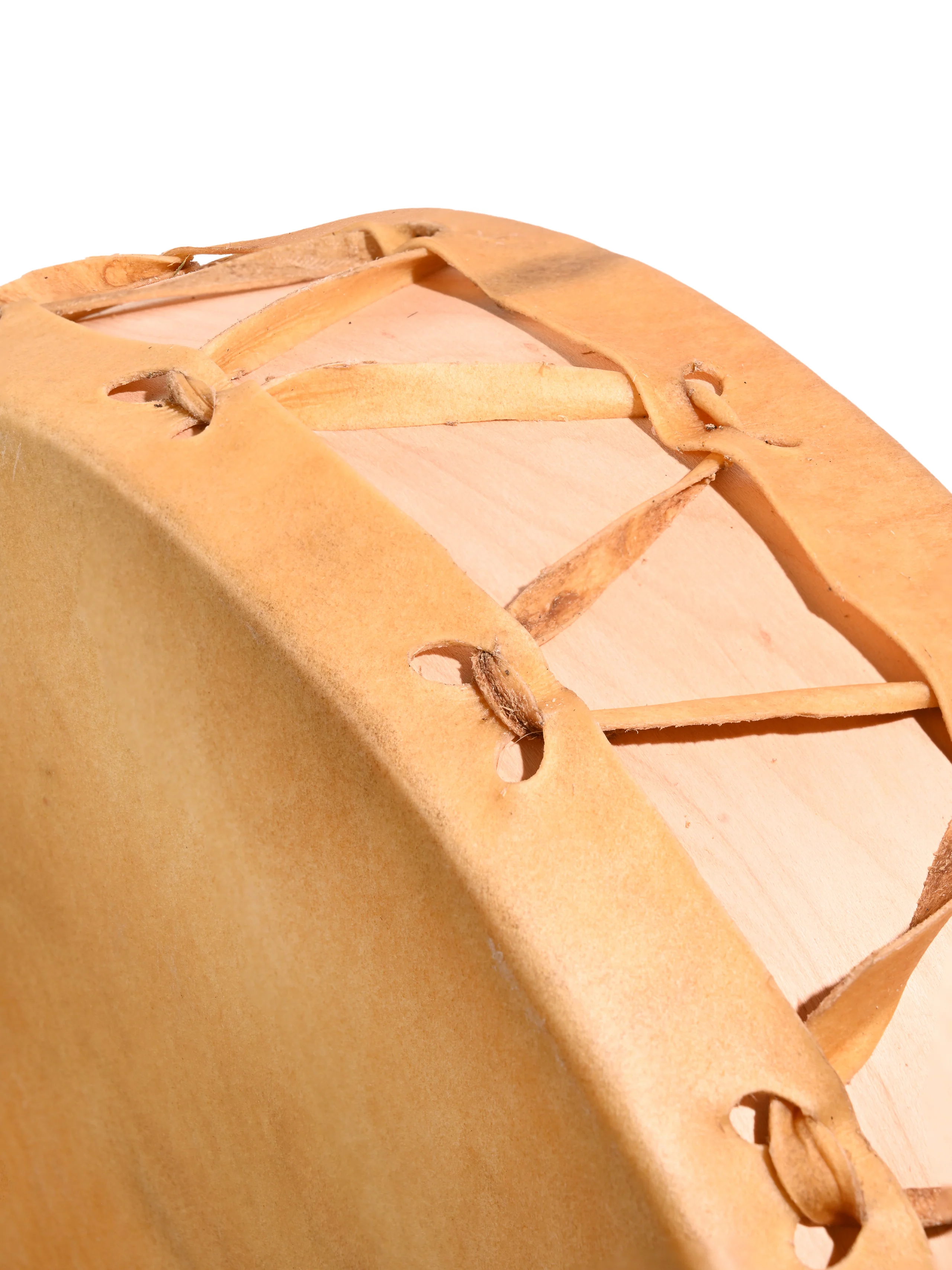 Native American Style Buffalo Hide Double-Sided Hand Drum - Image 5