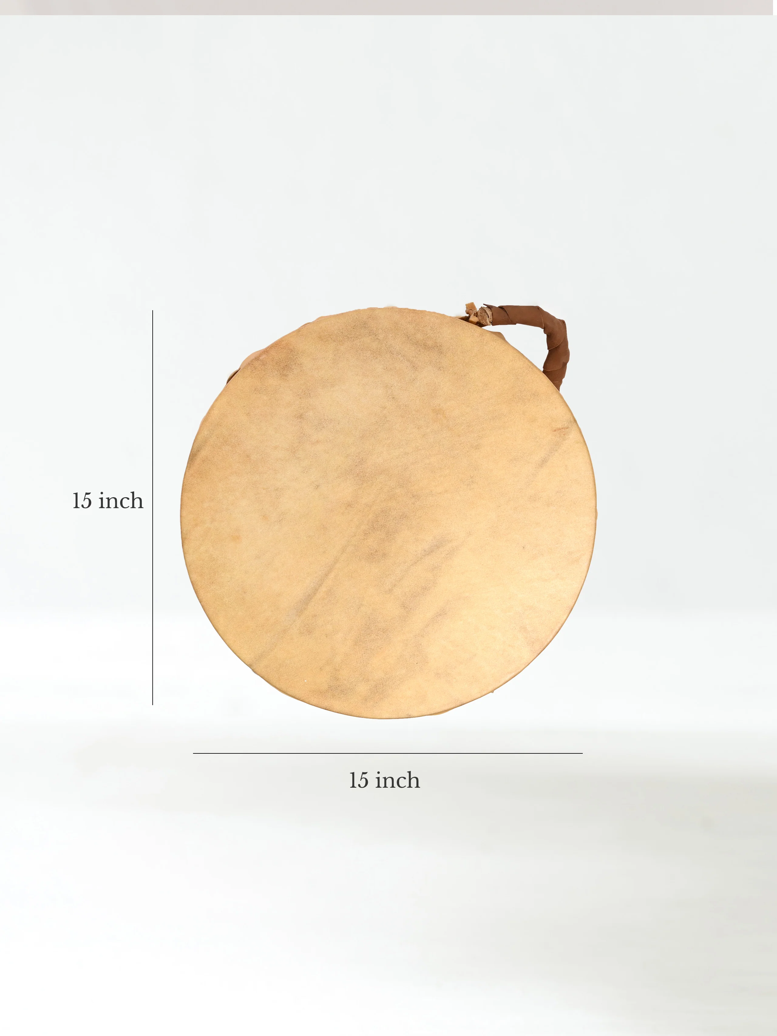 Native American Style Buffalo Hide Double-Sided Hand Drum - Image 6