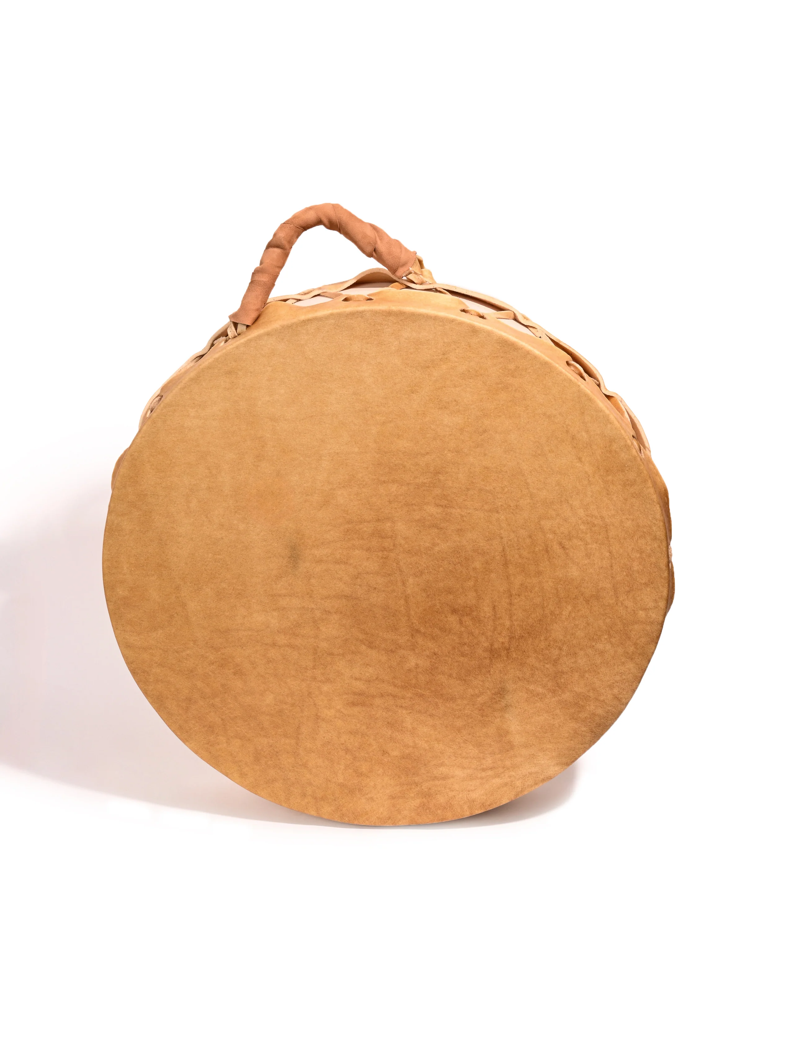 Native American Style Buffalo Hide Double-Sided Hand Drum - Image 9