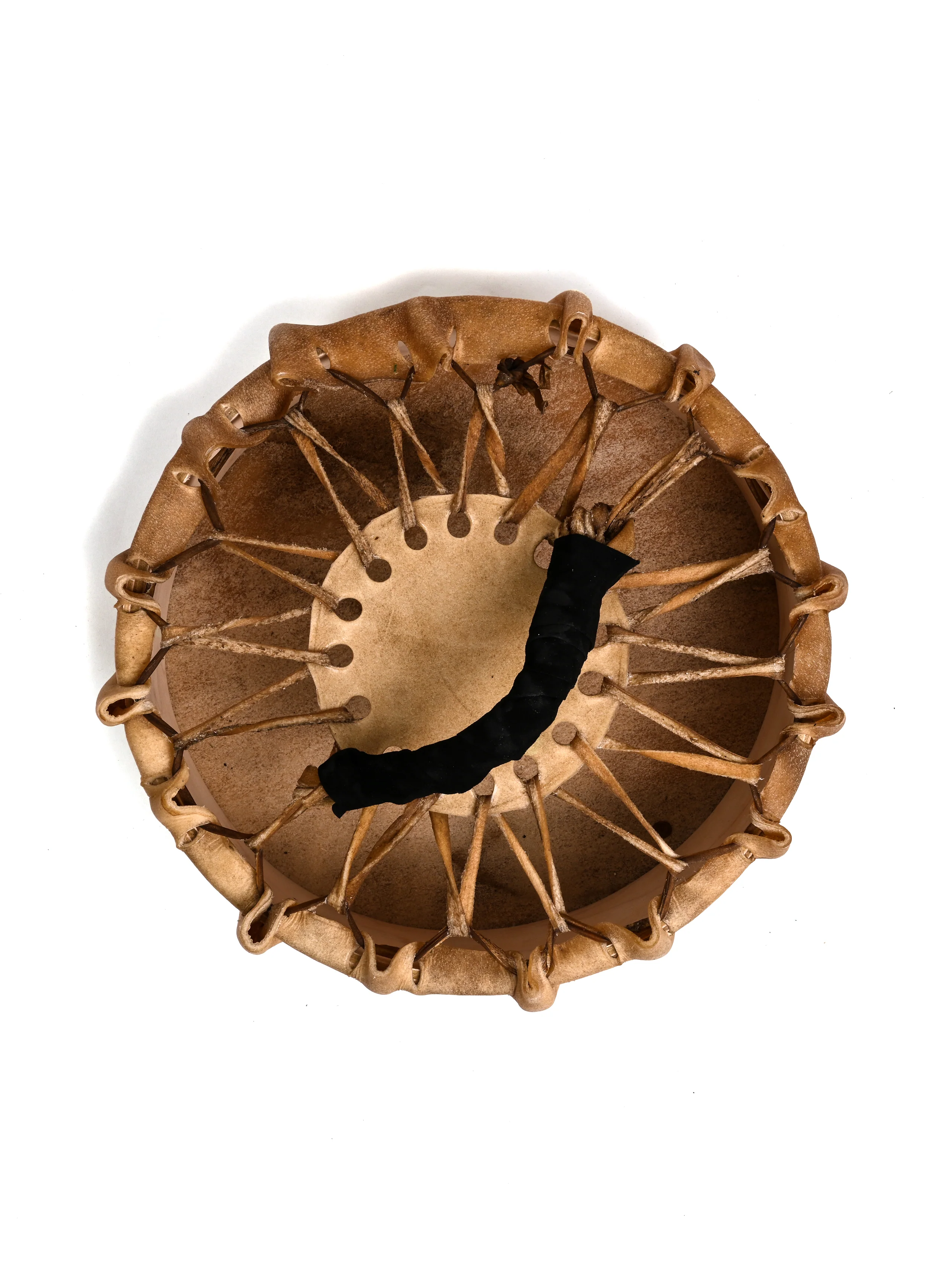 Native American Style Buffalo Hide Frame Hand Drum - Image 11