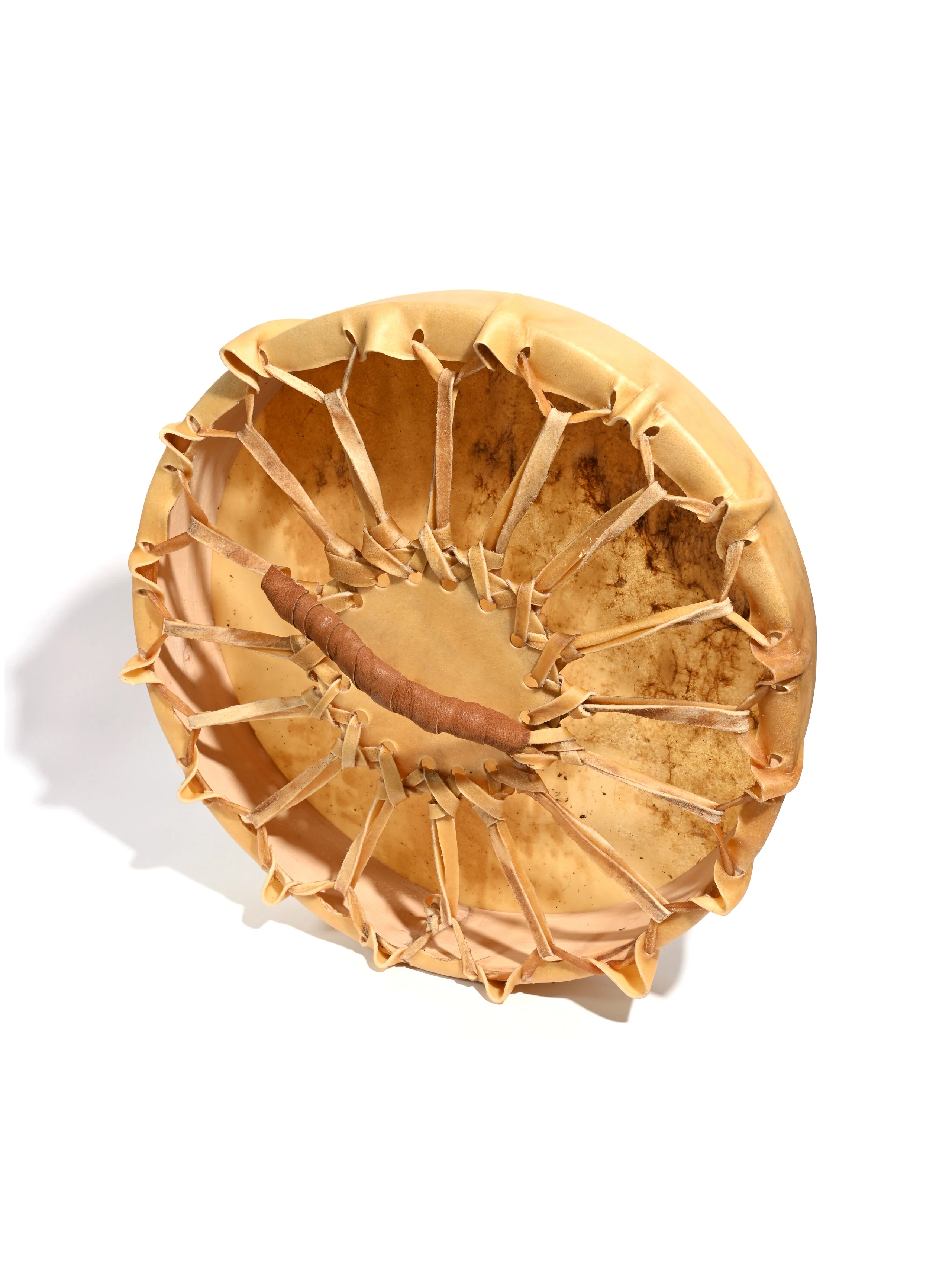 Native American Style Buffalo Hide Frame Hand Drum - Image 7