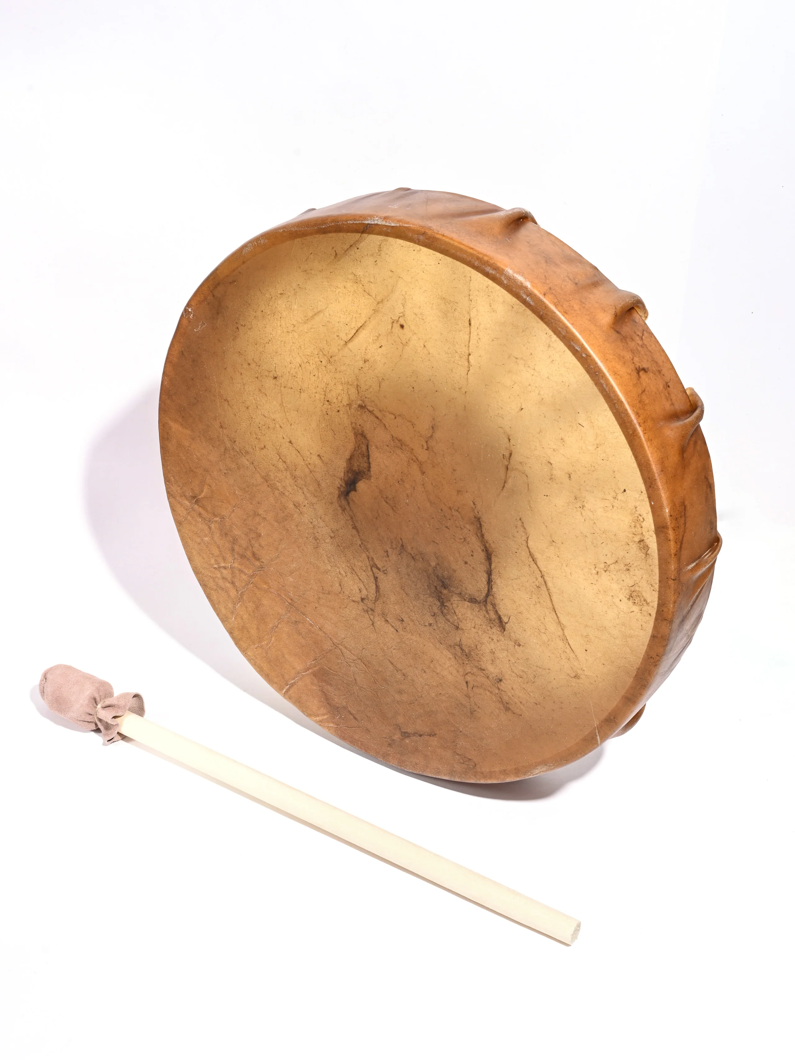 Native American-Style Elk Rawhide Drum - Image 5