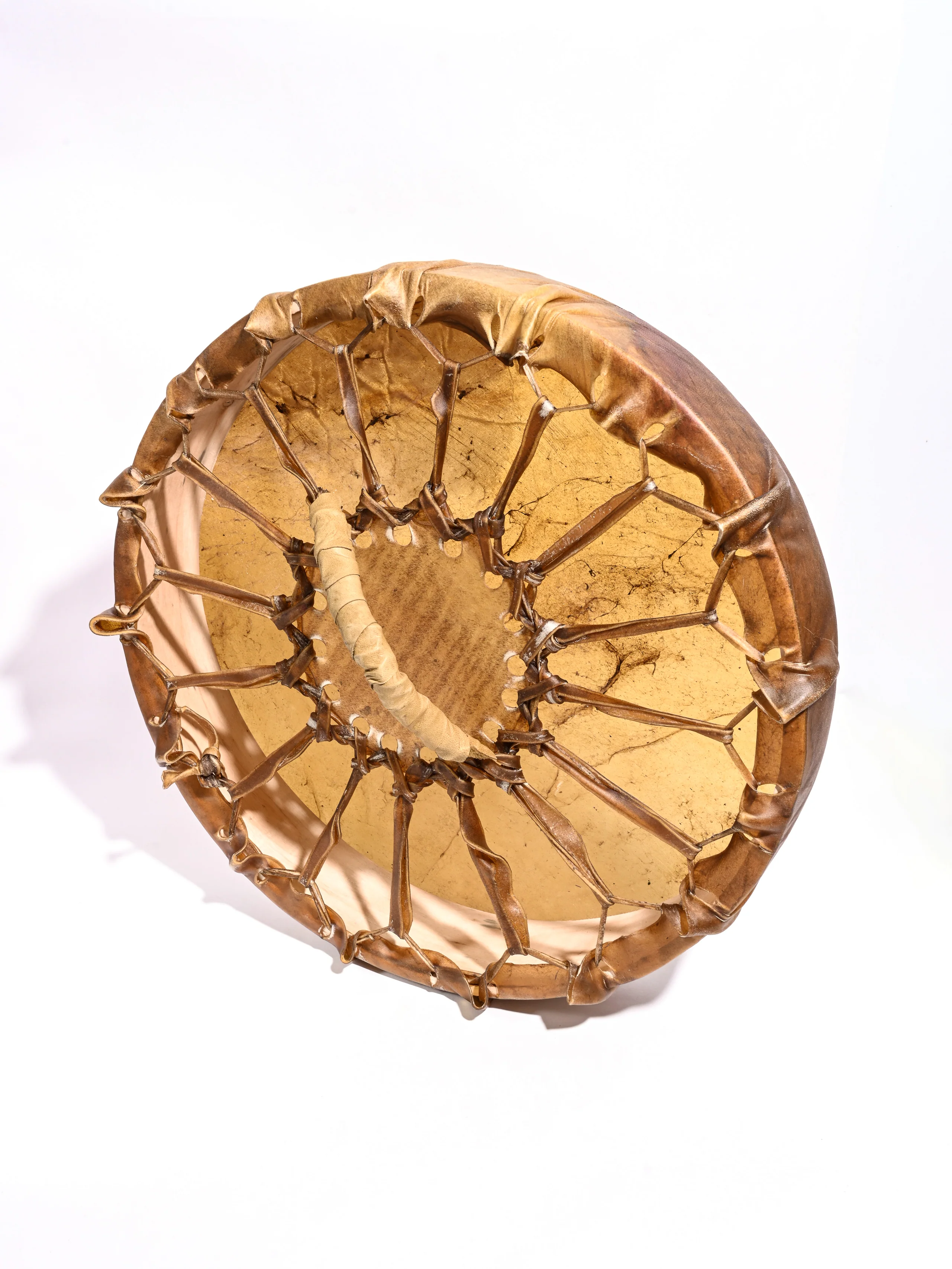 Native American-Style Elk Rawhide Drum - Image 6