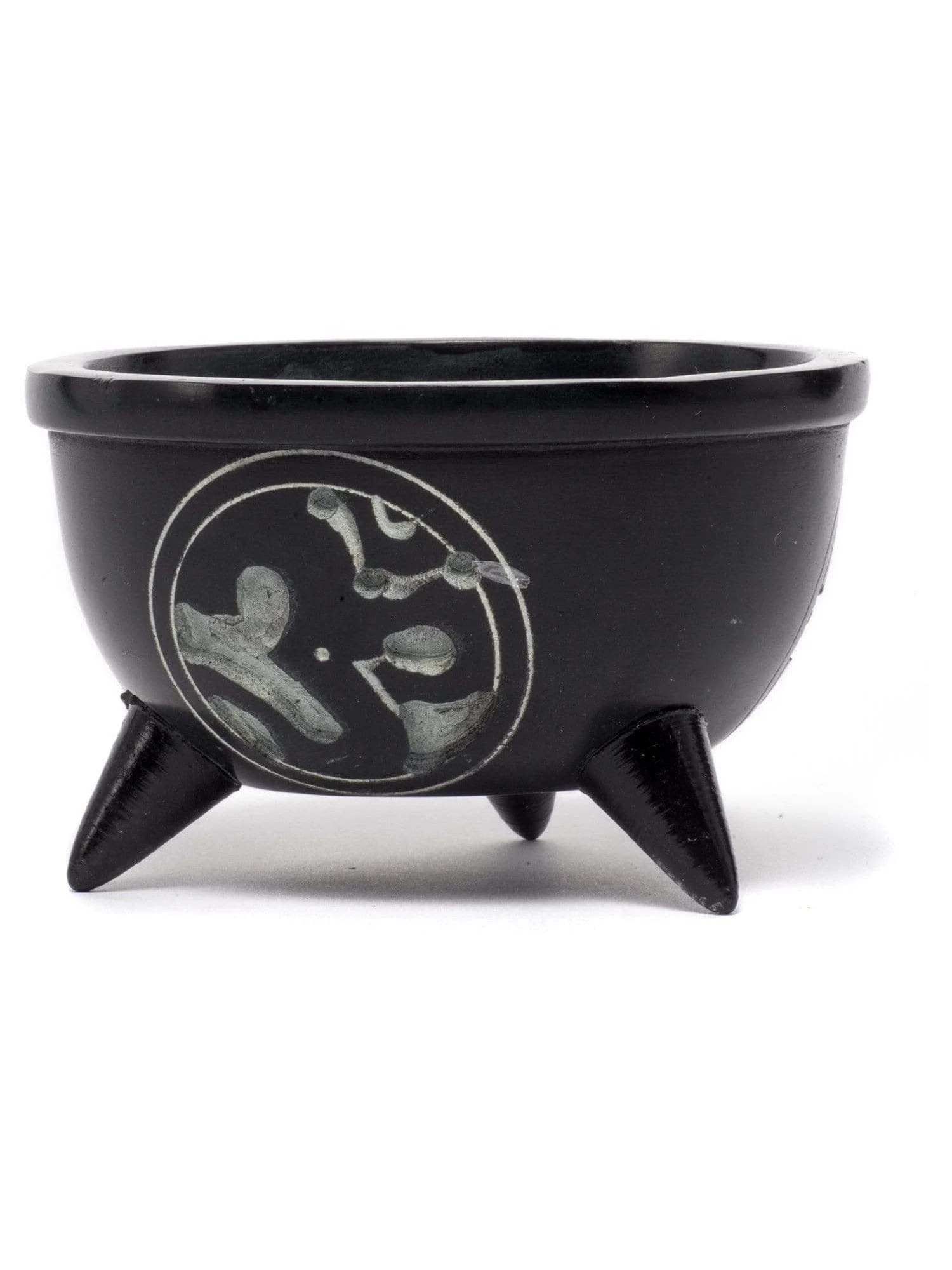 Om Carved Stone Incense Burning Bowl