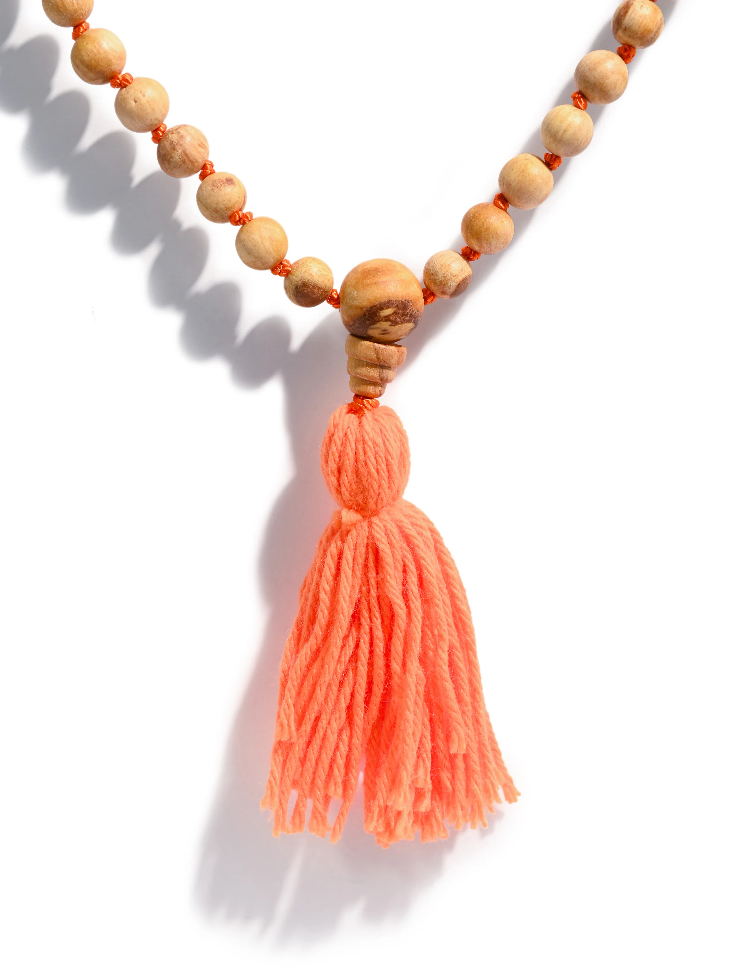 Palo Santo Wood Prayer Bead Mala Knotted - Image 3