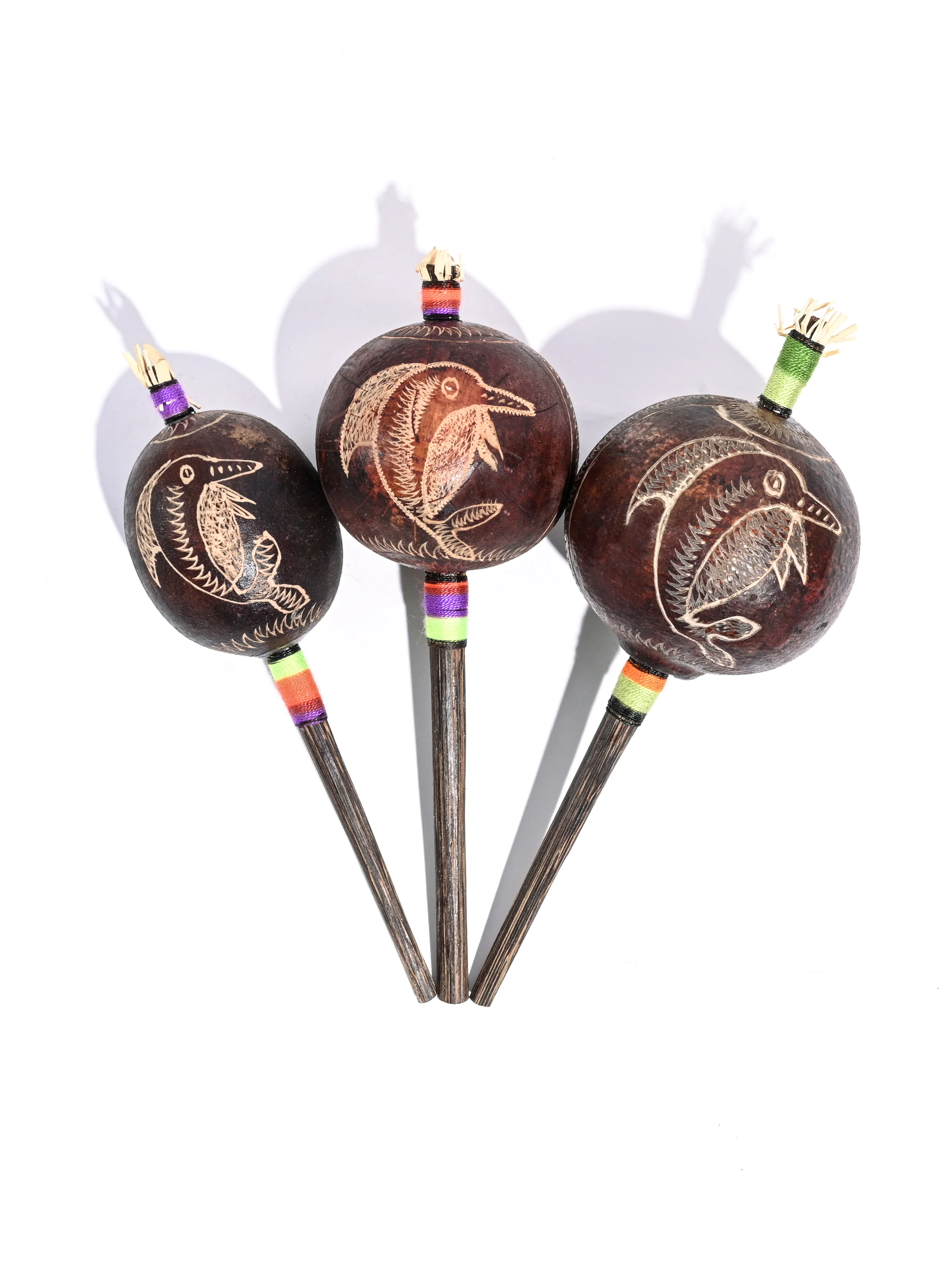 Peruvian Amazon Gourd Rattle - Dolphin - Image 8
