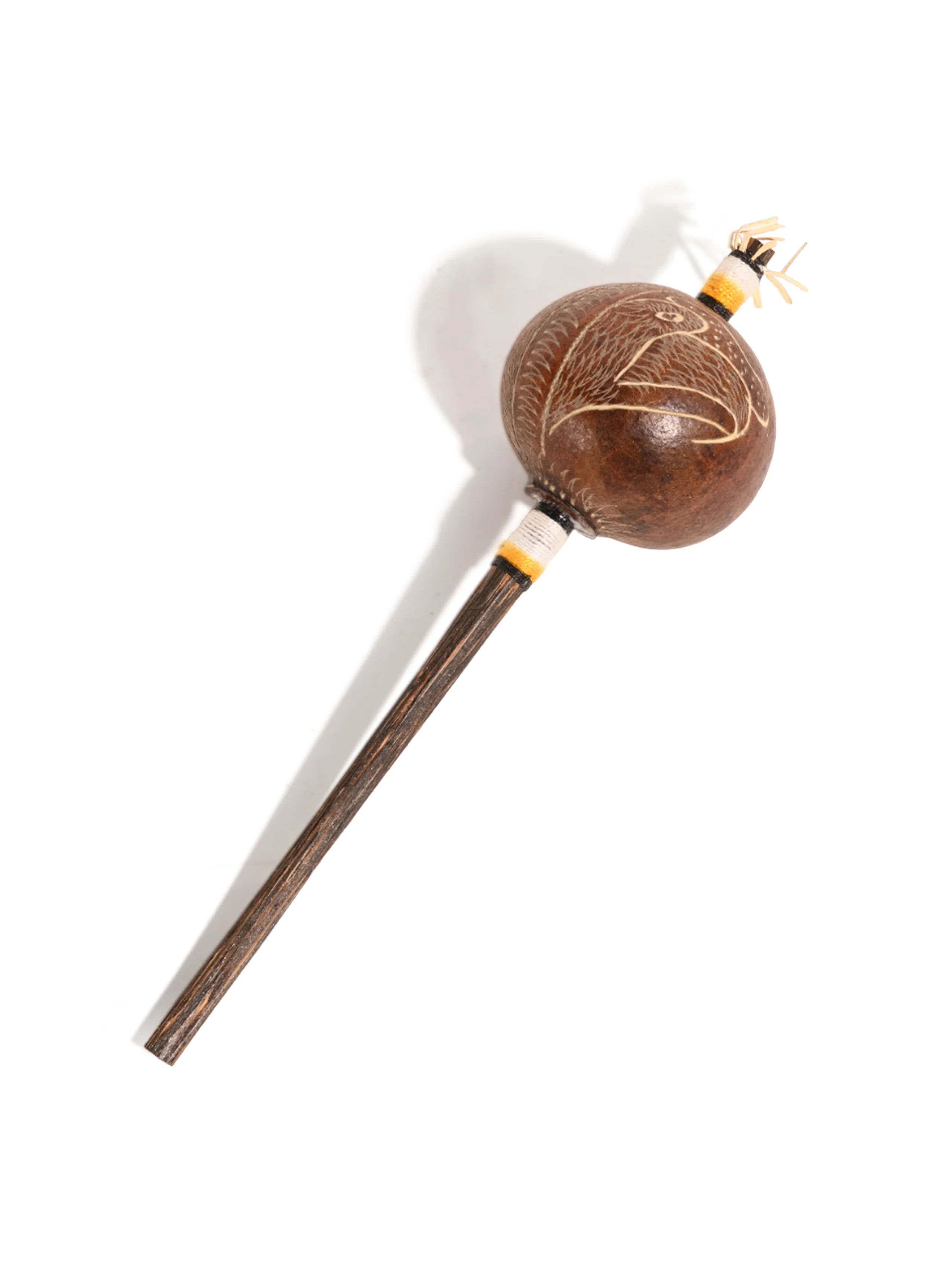 Peruvian Amazon Gourd Rattle - Eagle and Condor - Image 4