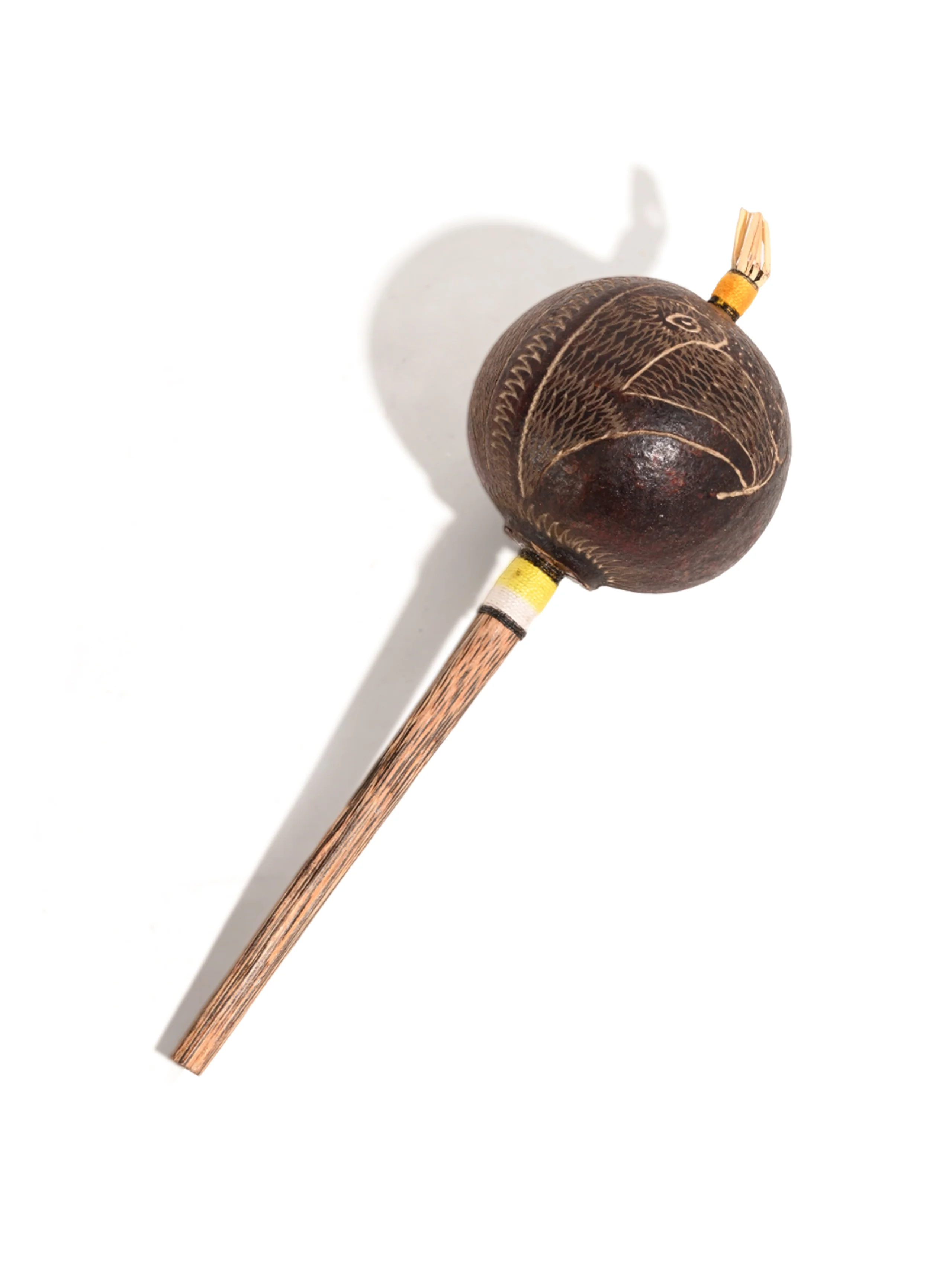 Peruvian Amazon Gourd Rattle - Eagle and Condor - Image 7