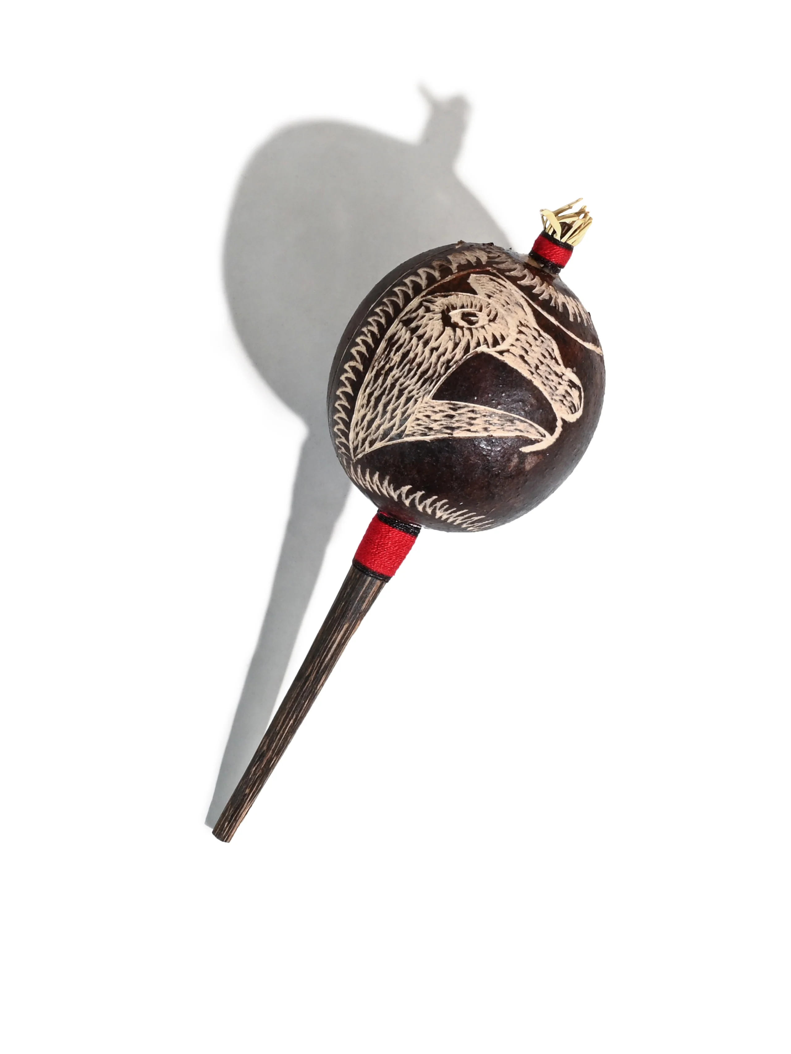 Peruvian Amazon Gourd Rattle - Hummingbird and Condor - Image 8