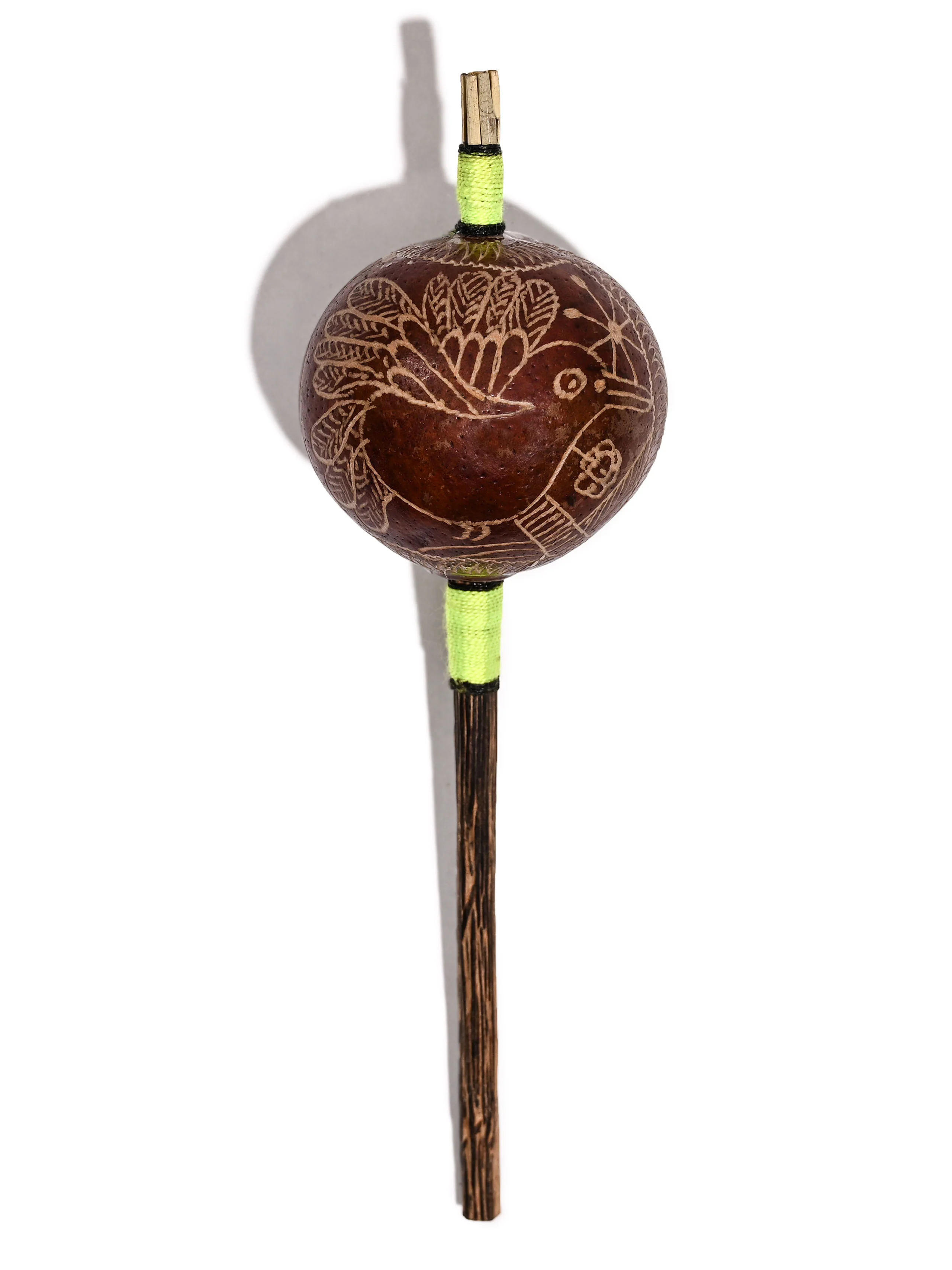 Peruvian Amazon Gourd Rattle - Hummingbird - Image 3
