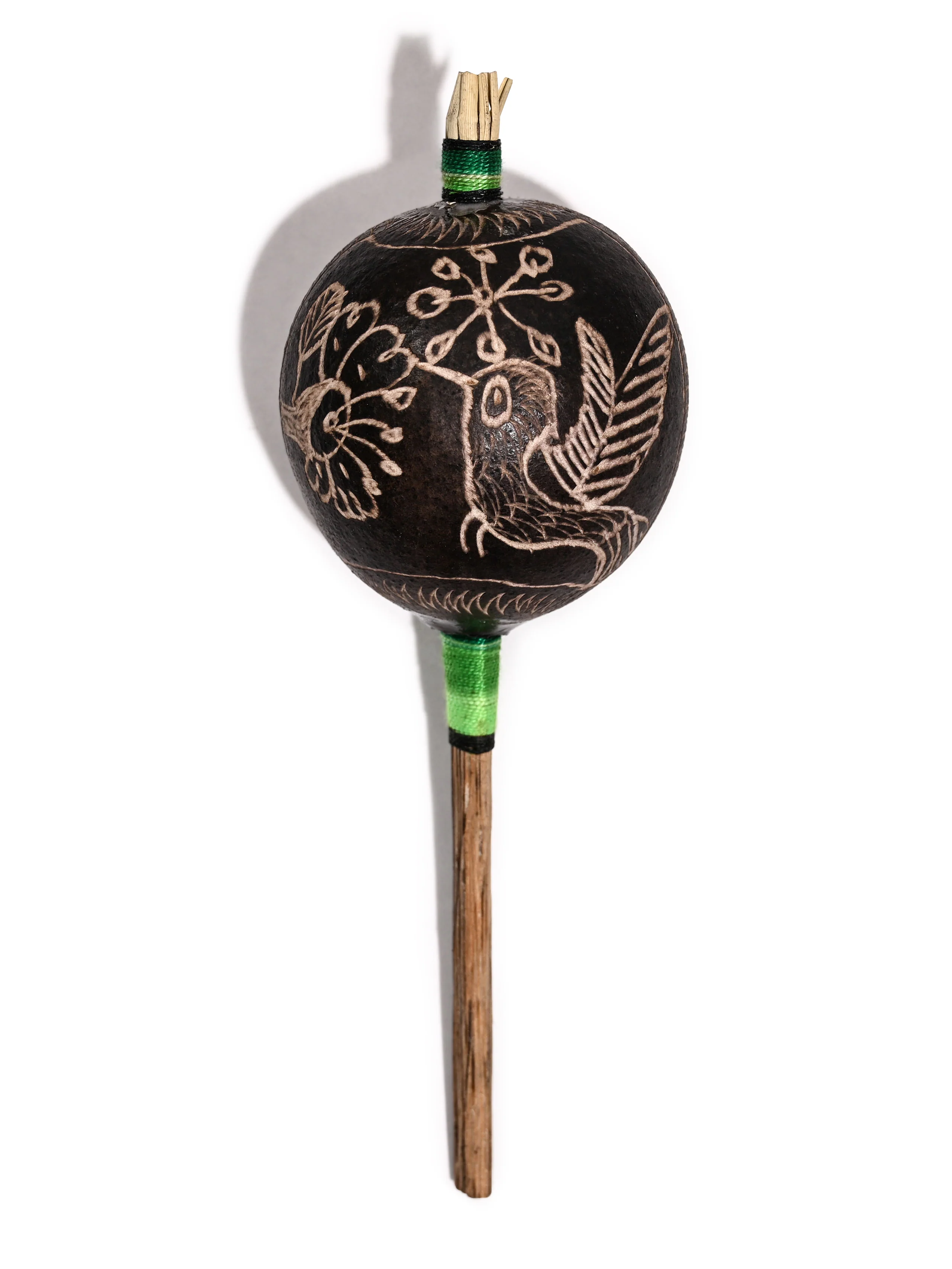 Peruvian Amazon Gourd Rattle - Hummingbird - Image 4