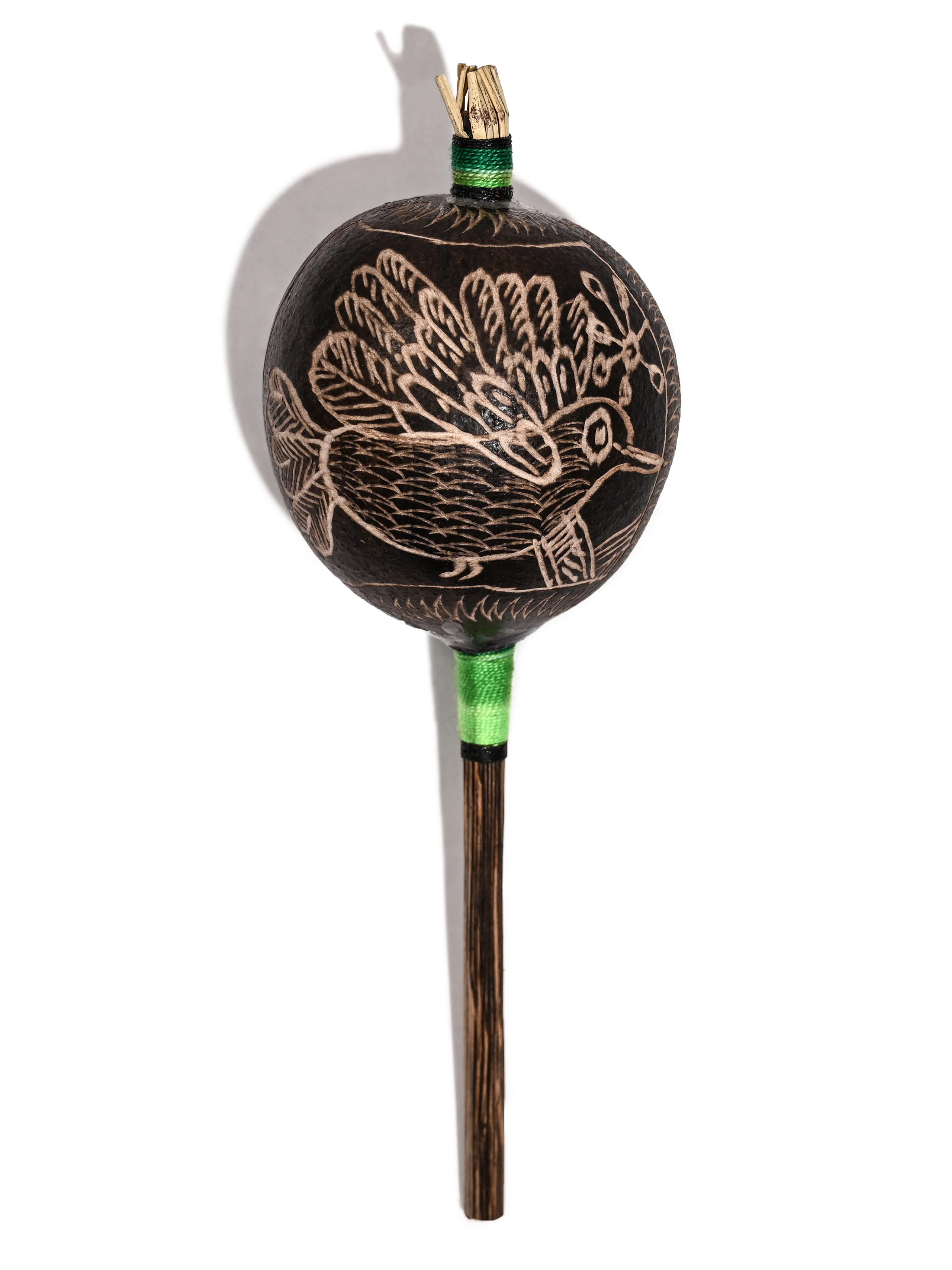 Peruvian Amazon Gourd Rattle - Hummingbird - Image 5
