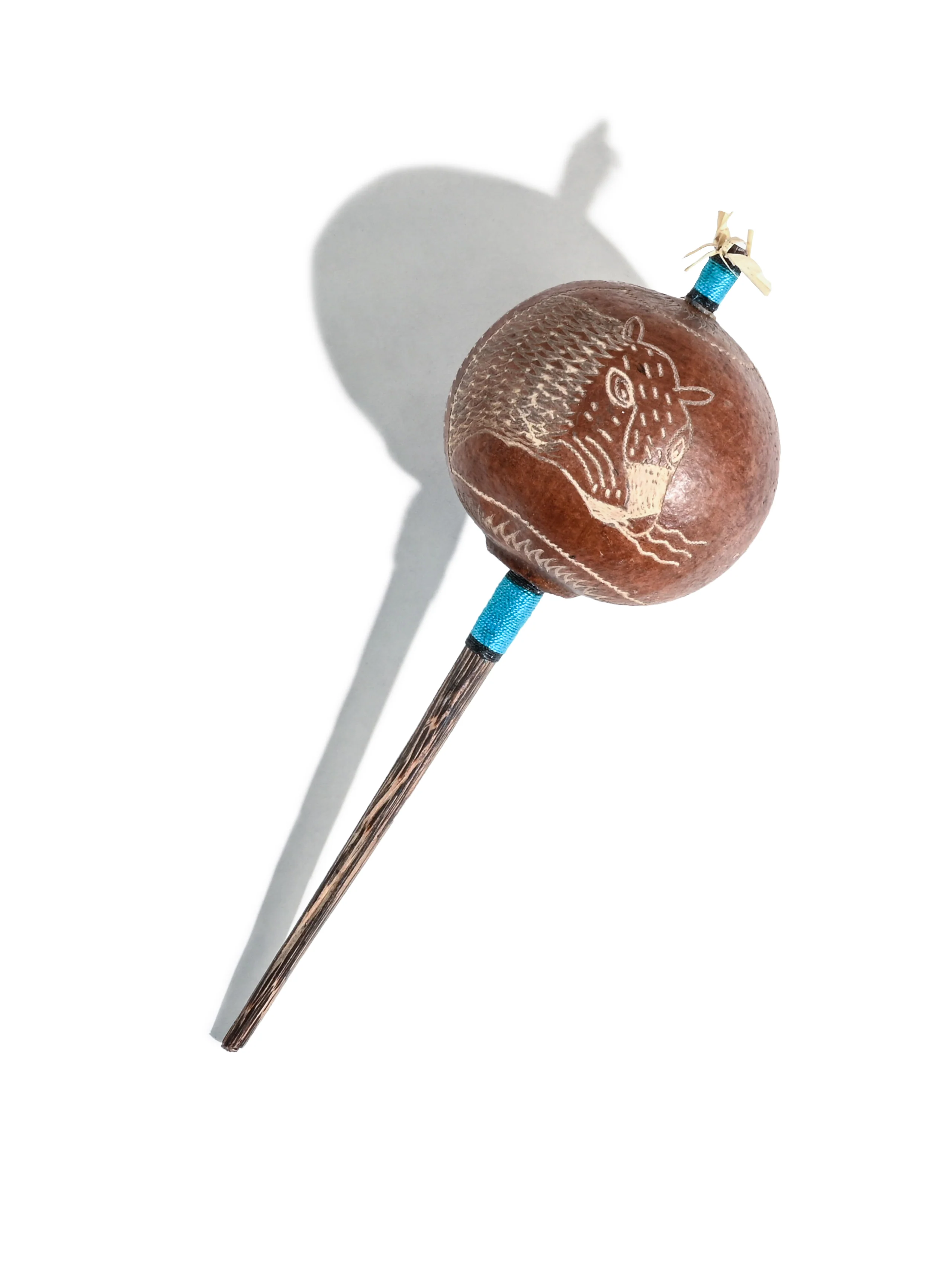 Peruvian Amazon Gourd Rattle - Jaguar - Image 3