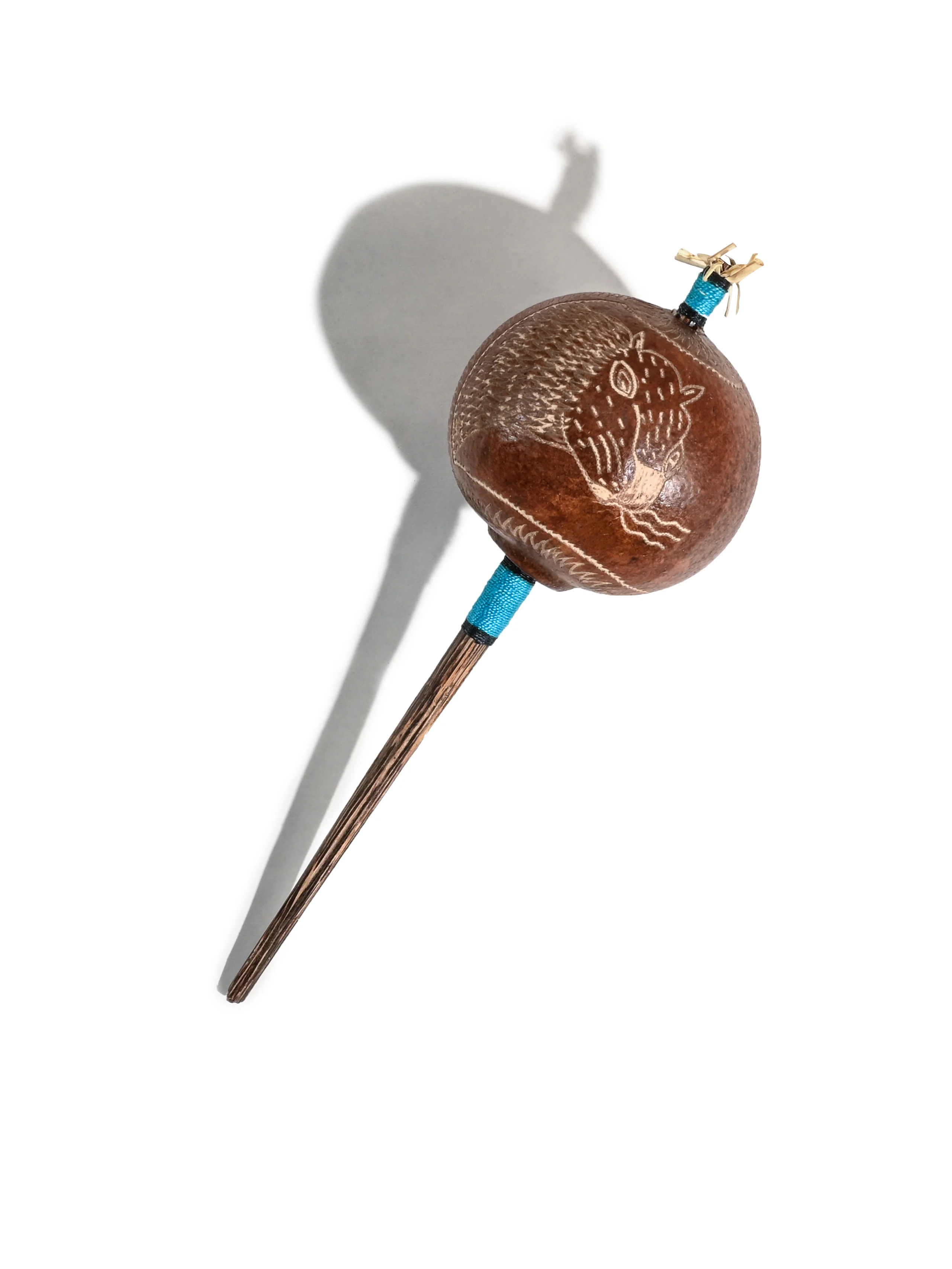 Peruvian Amazon Gourd Rattle - Jaguar - Image 4