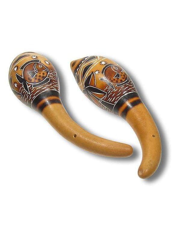 Peruvian Carved Gourd Rattle - Medium - Image 3