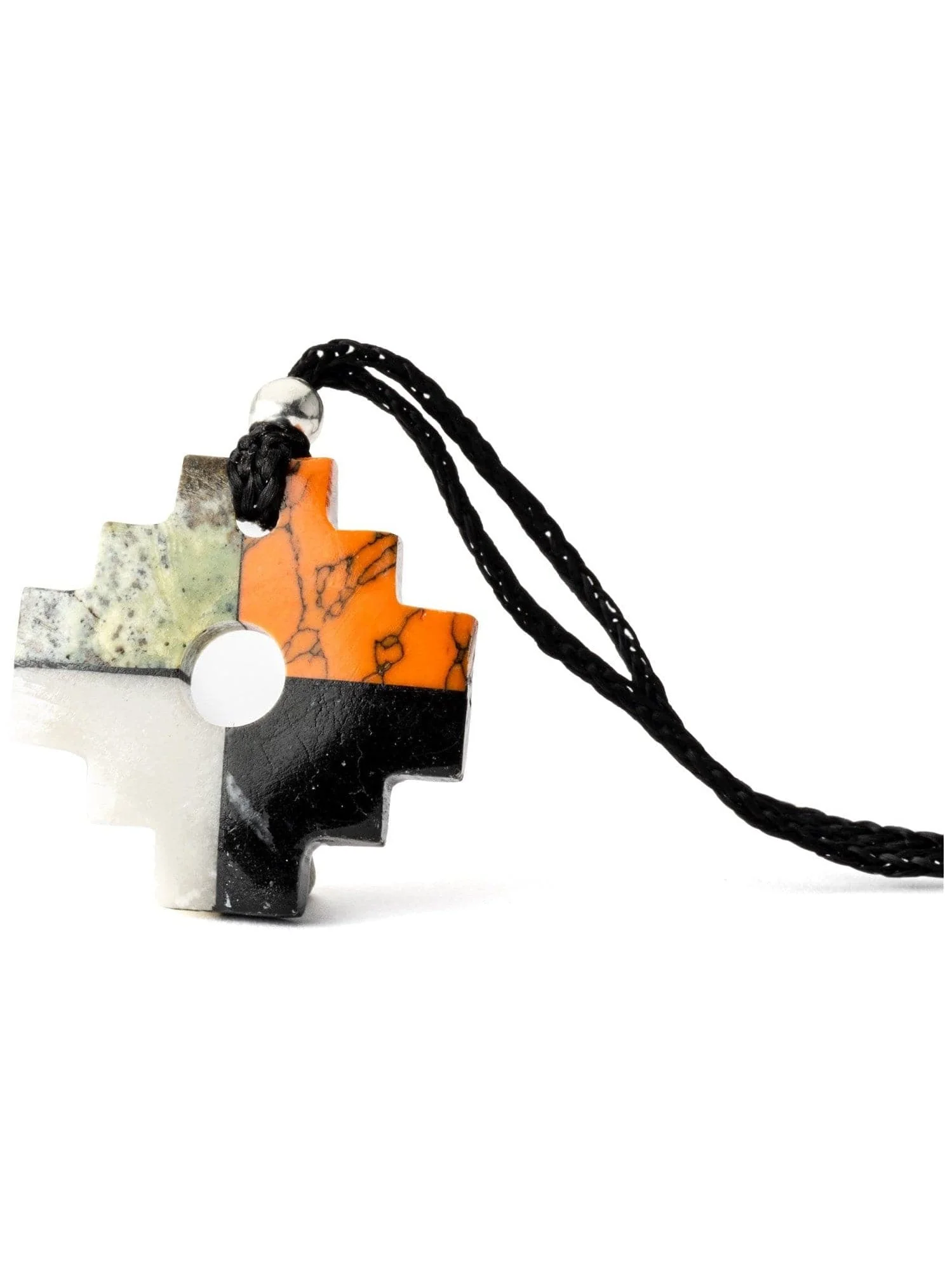 Peruvian Chakana Necklace - Four Color Stone - Image 12