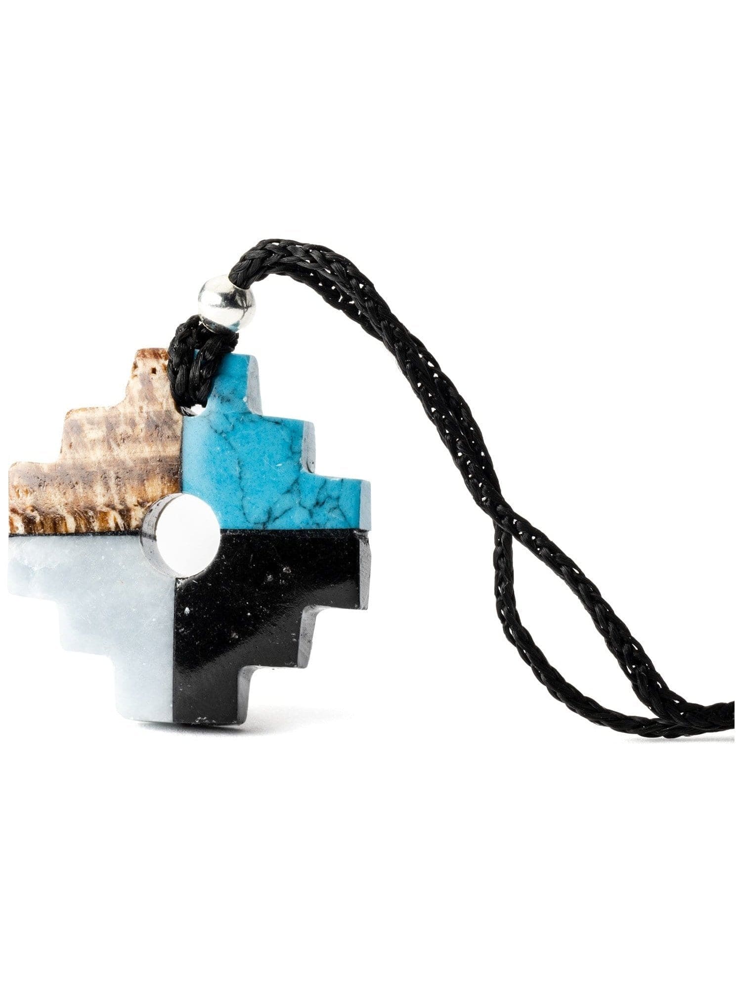 Peruvian Chakana Necklace - Four Color Stone - Image 13