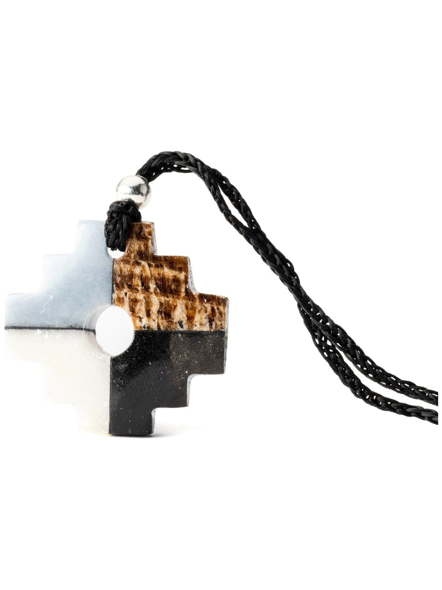 Peruvian Chakana Necklace - Four Color Stone - Image 14