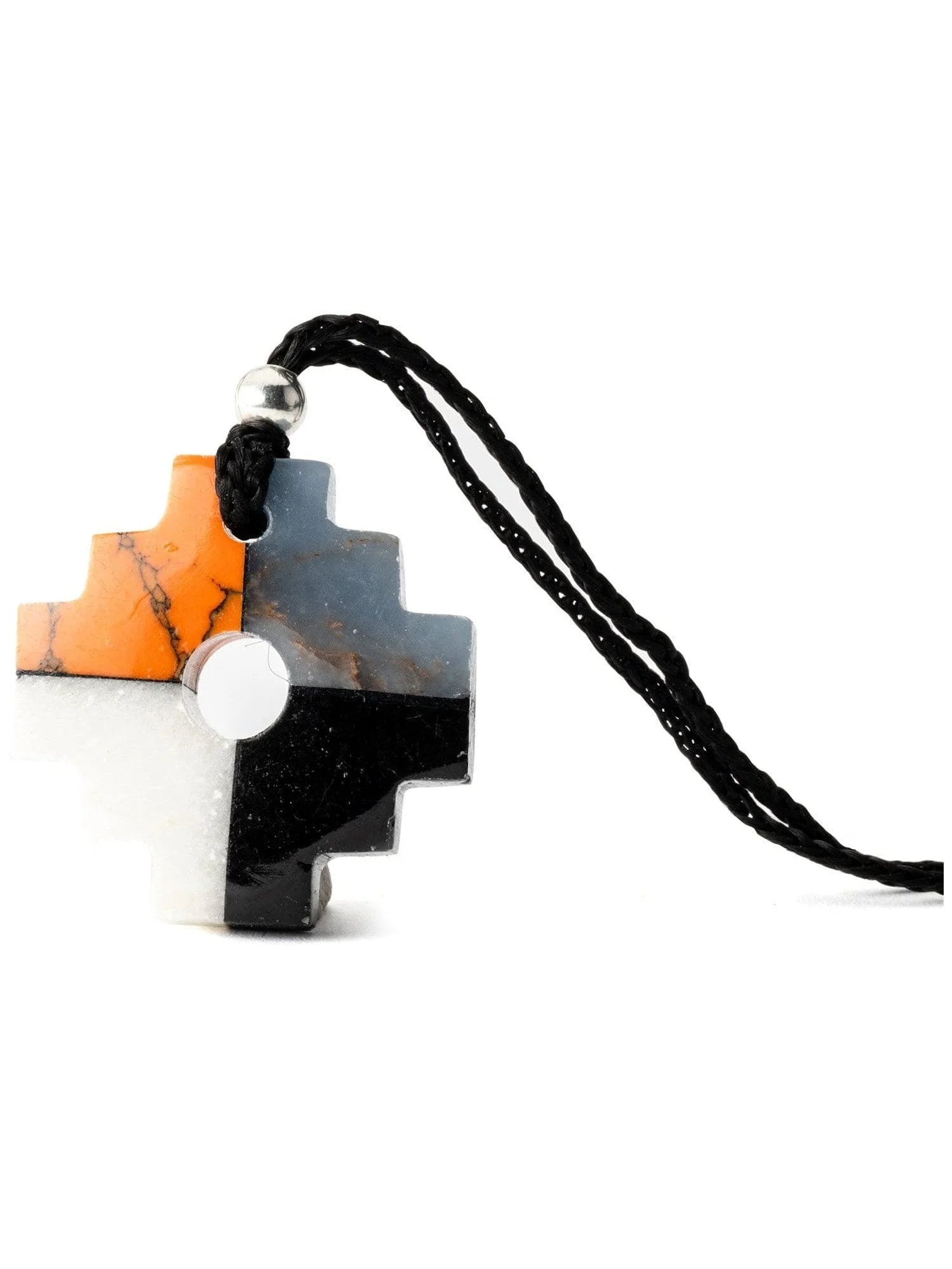 Peruvian Chakana Necklace - Four Color Stone - Image 15