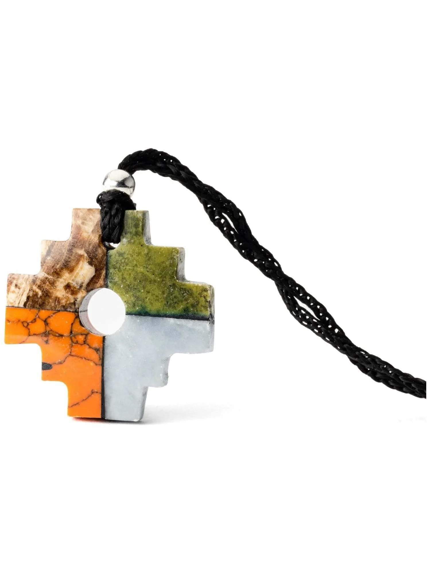 Peruvian Chakana Necklace - Four Color Stone - Image 16