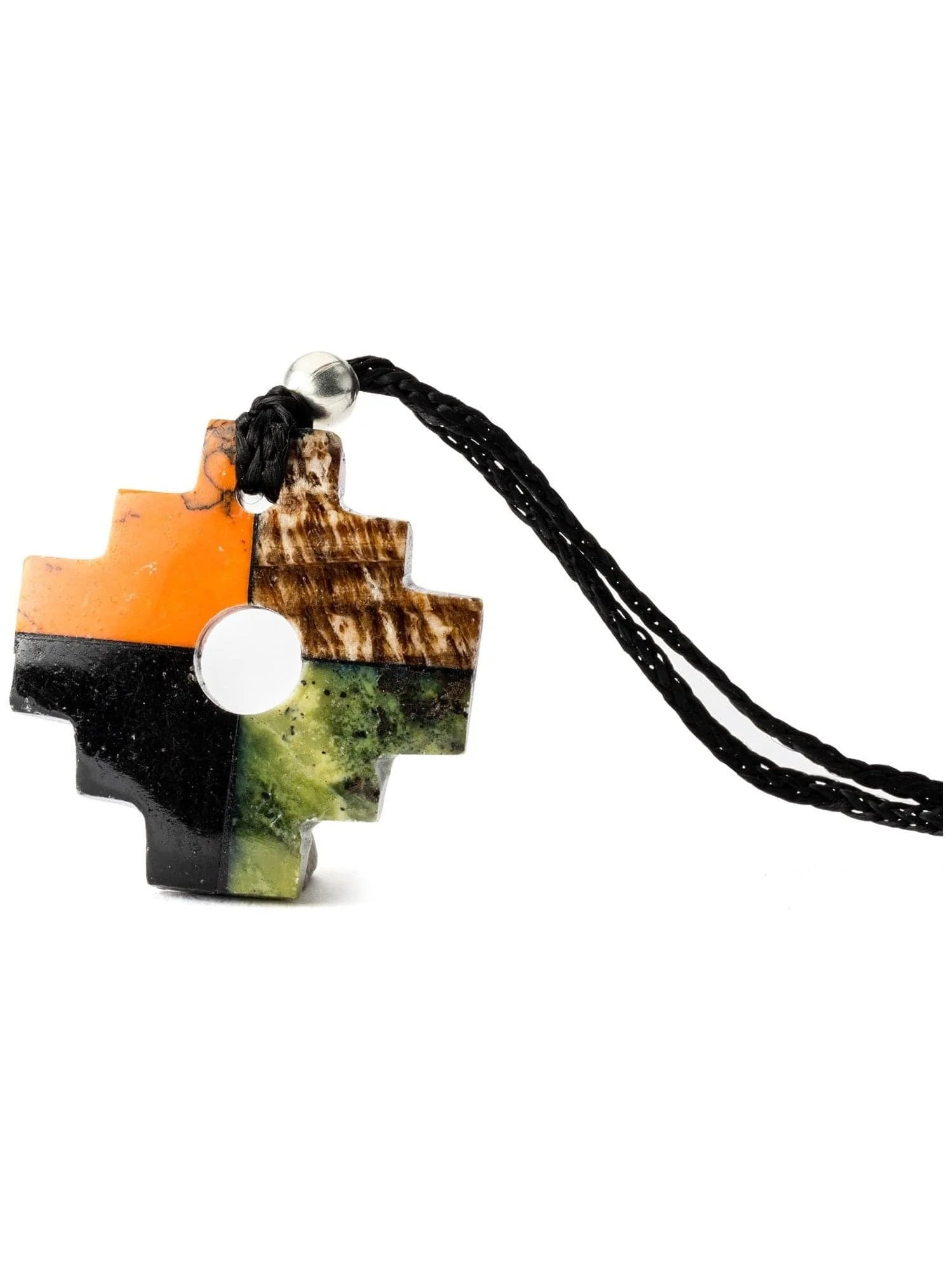 Peruvian Chakana Necklace - Four Color Stone - Image 17
