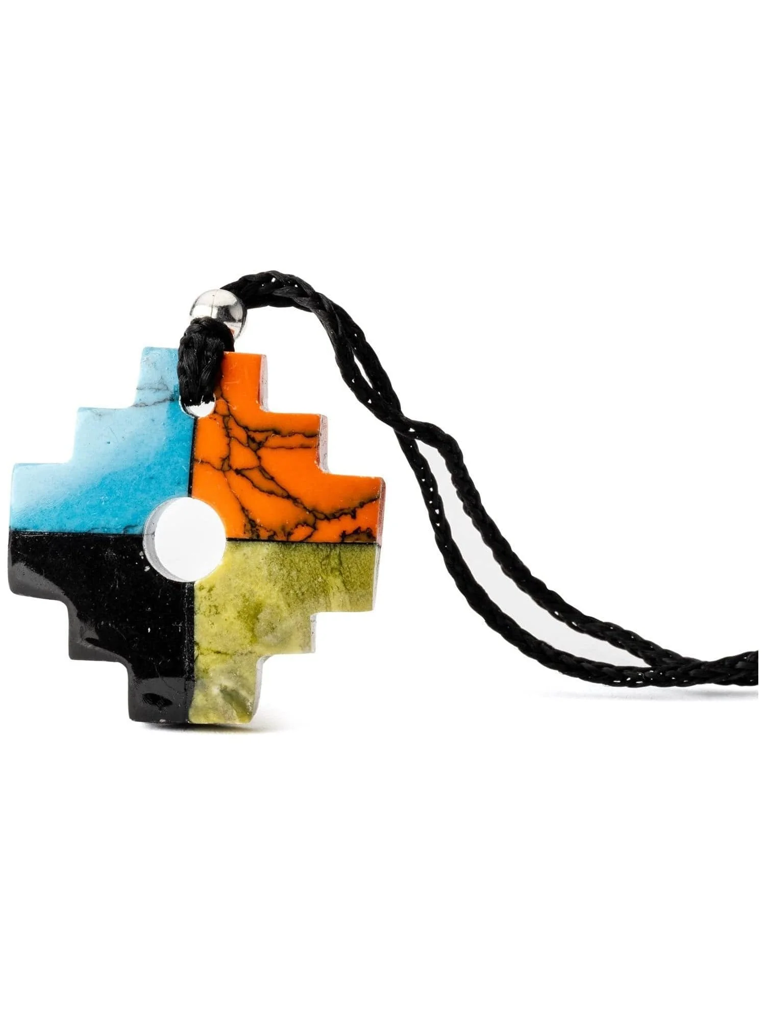 Peruvian Chakana Necklace - Four Color Stone - Image 19