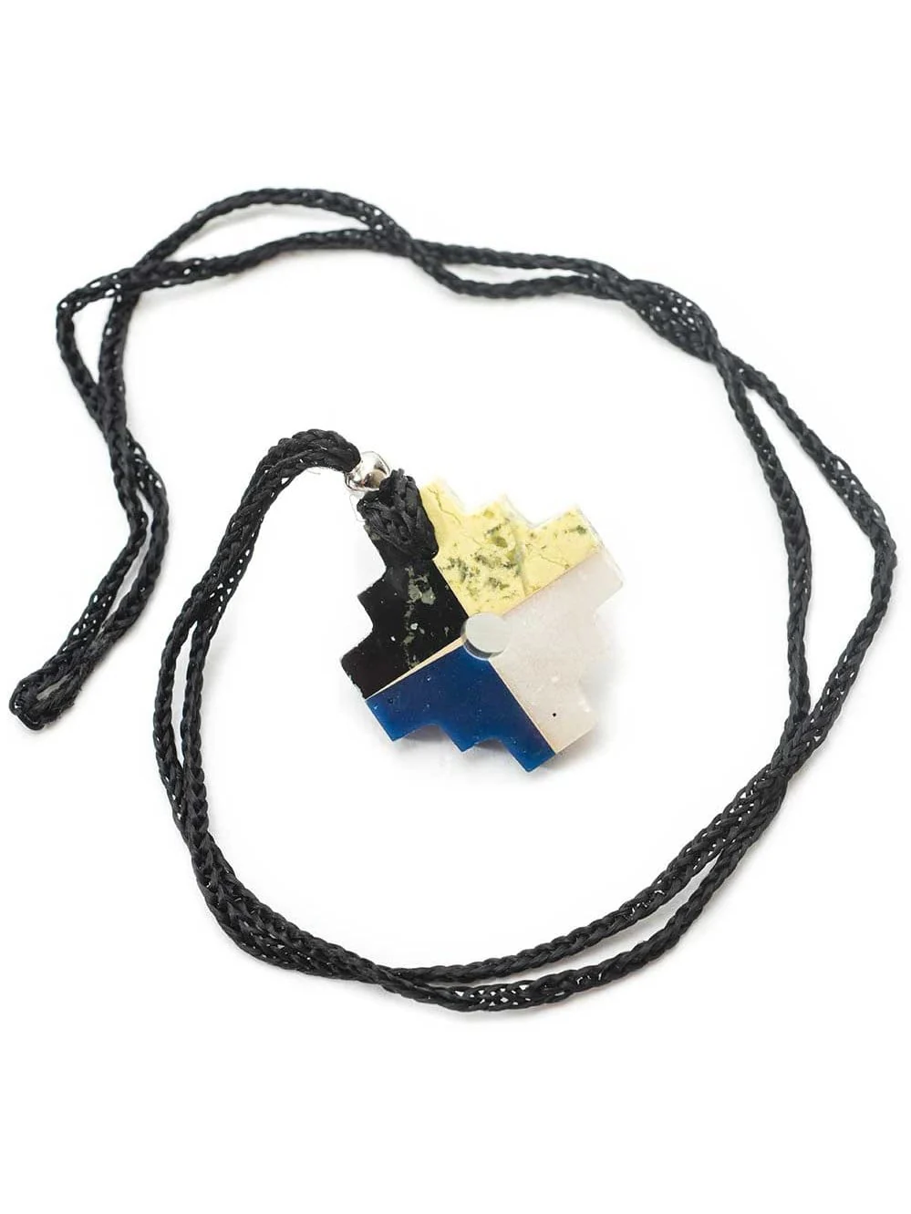 Peruvian Chakana Necklace - Four Color Stone - Image 2