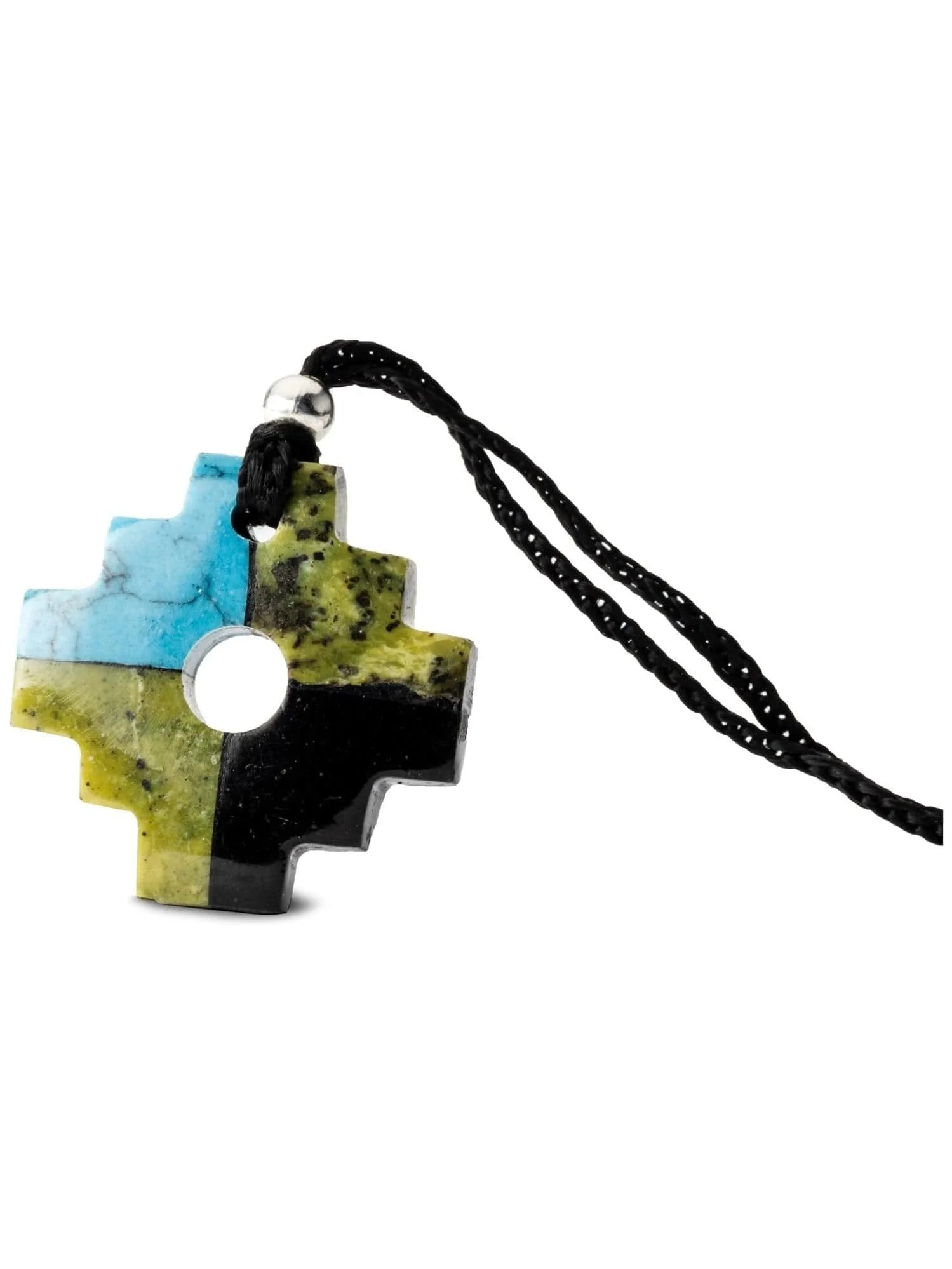Peruvian Chakana Necklace - Four Color Stone - Image 20