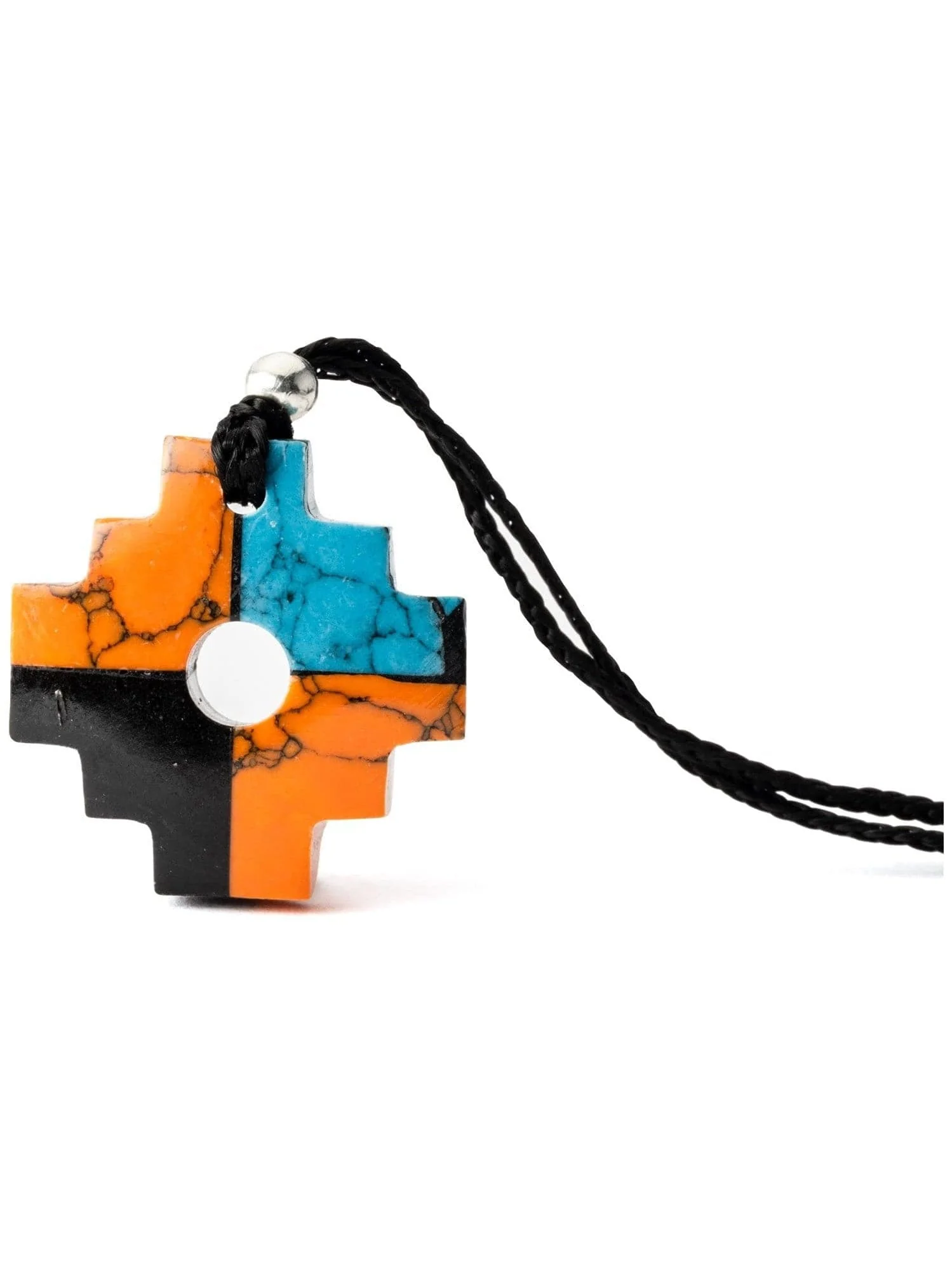 Peruvian Chakana Necklace - Four Color Stone - Image 22
