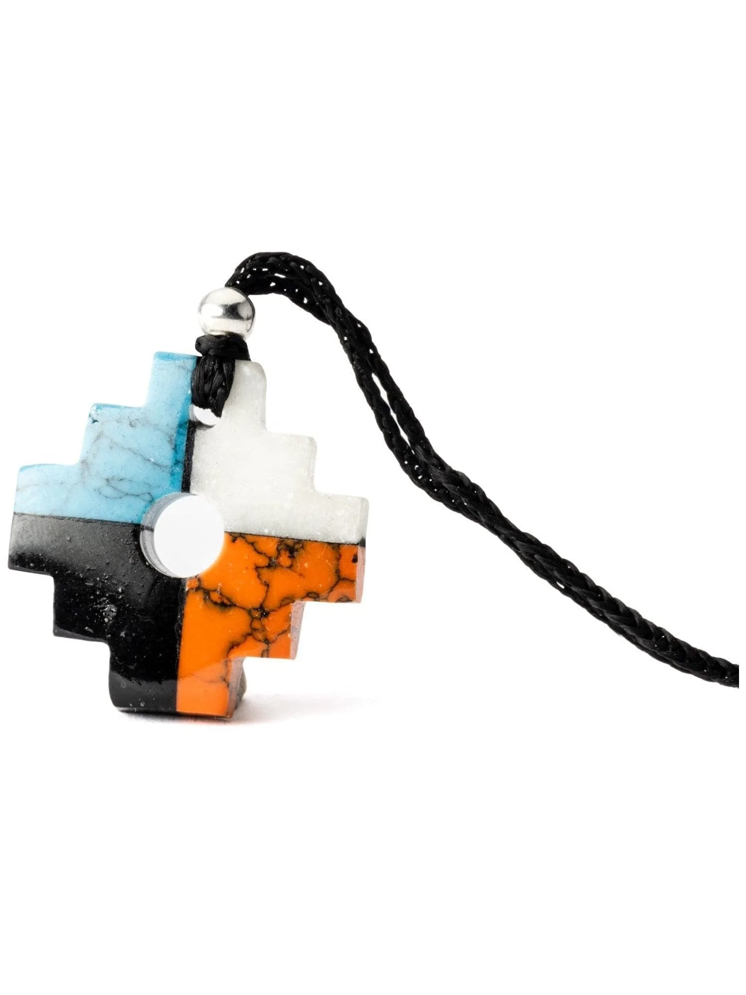 Peruvian Chakana Necklace - Four Color Stone - Image 23
