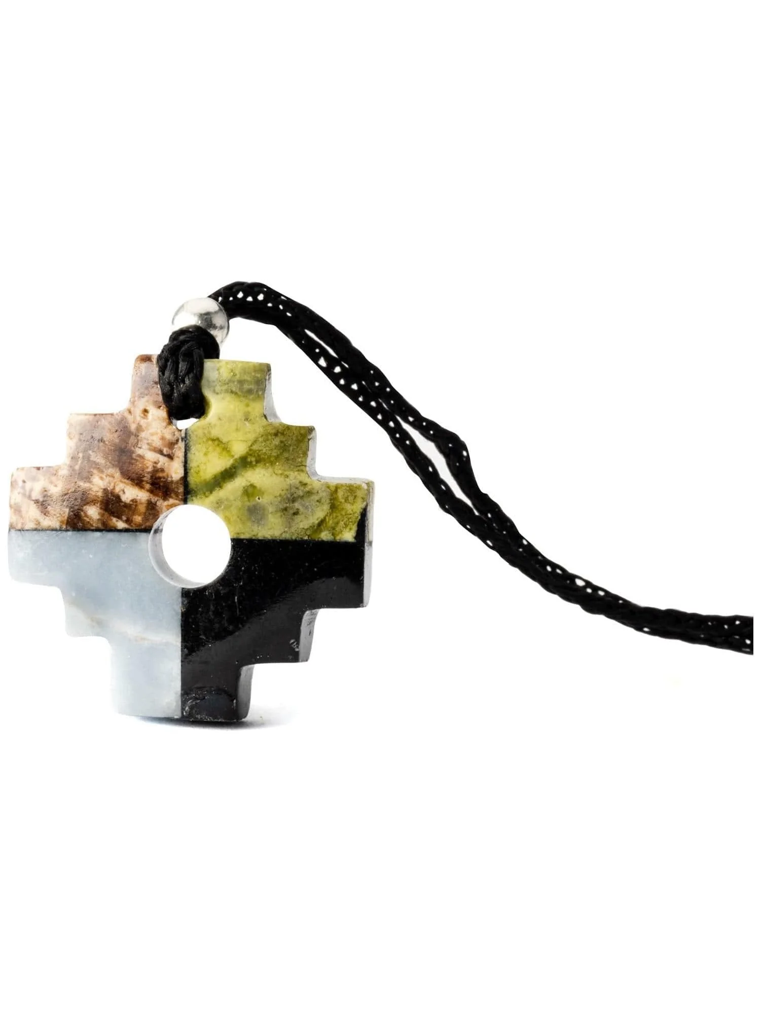 Peruvian Chakana Necklace - Four Color Stone - Image 25